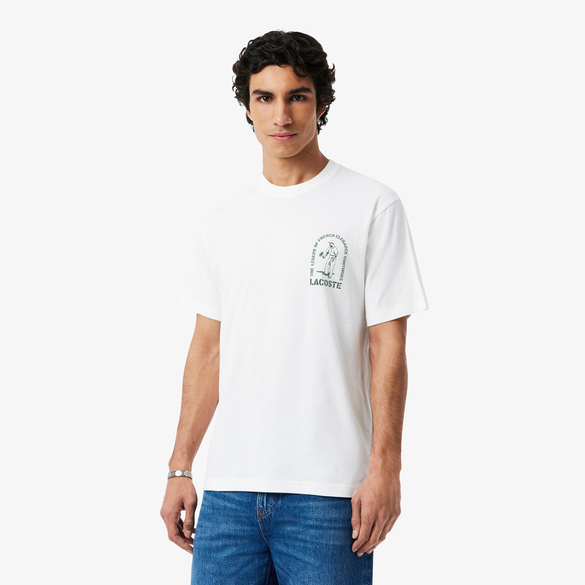 Printed Cotton T-Shirt - White