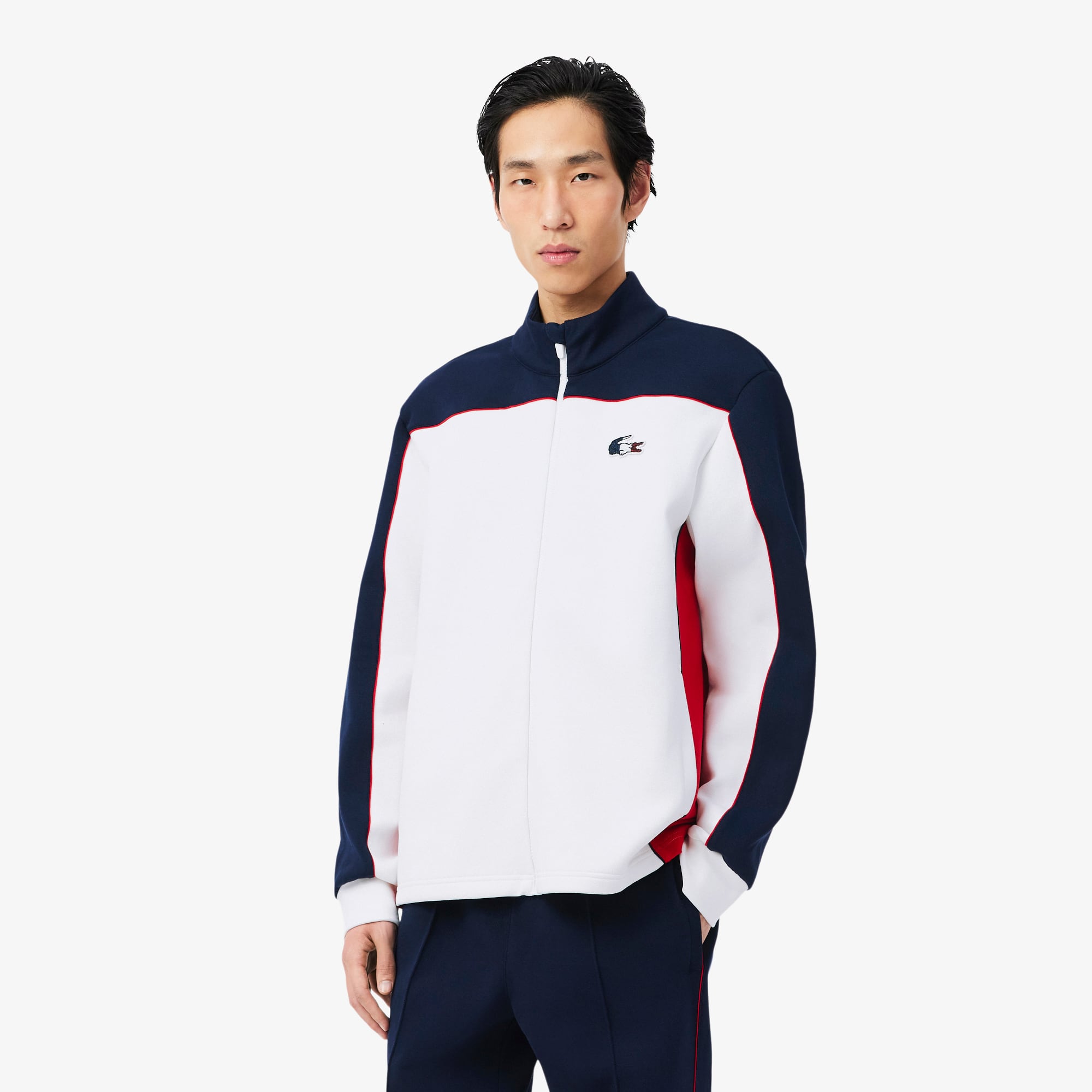 French Tennis Team Ceremony Jacket - Navy Blue / White / Red