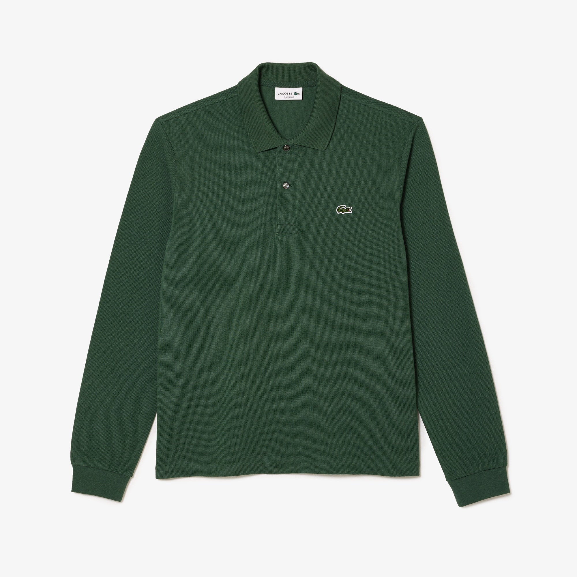 Men's Classic Fit Long Sleeve Polo - Dark Green