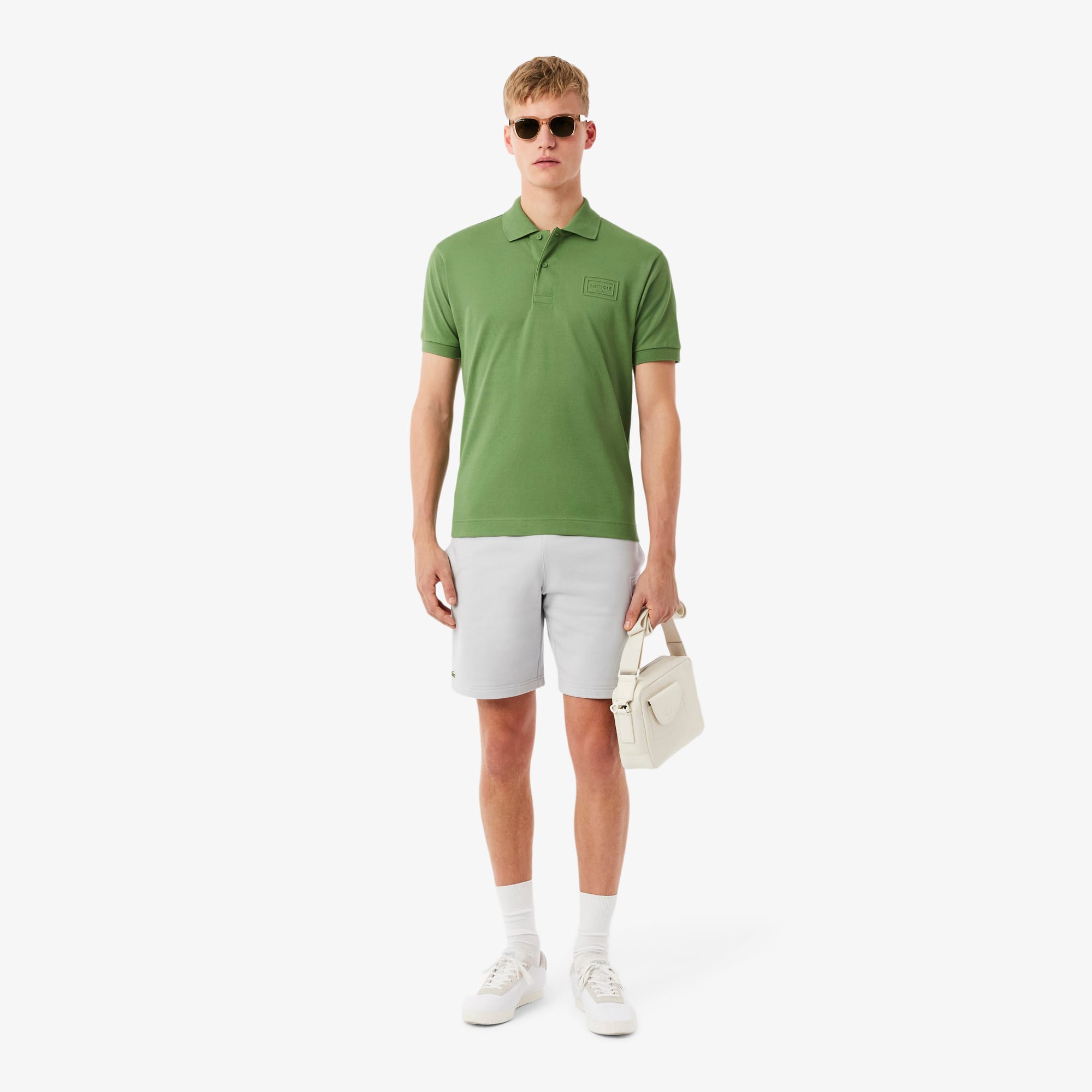 Classic Fit Embossed Branding Polo - Green