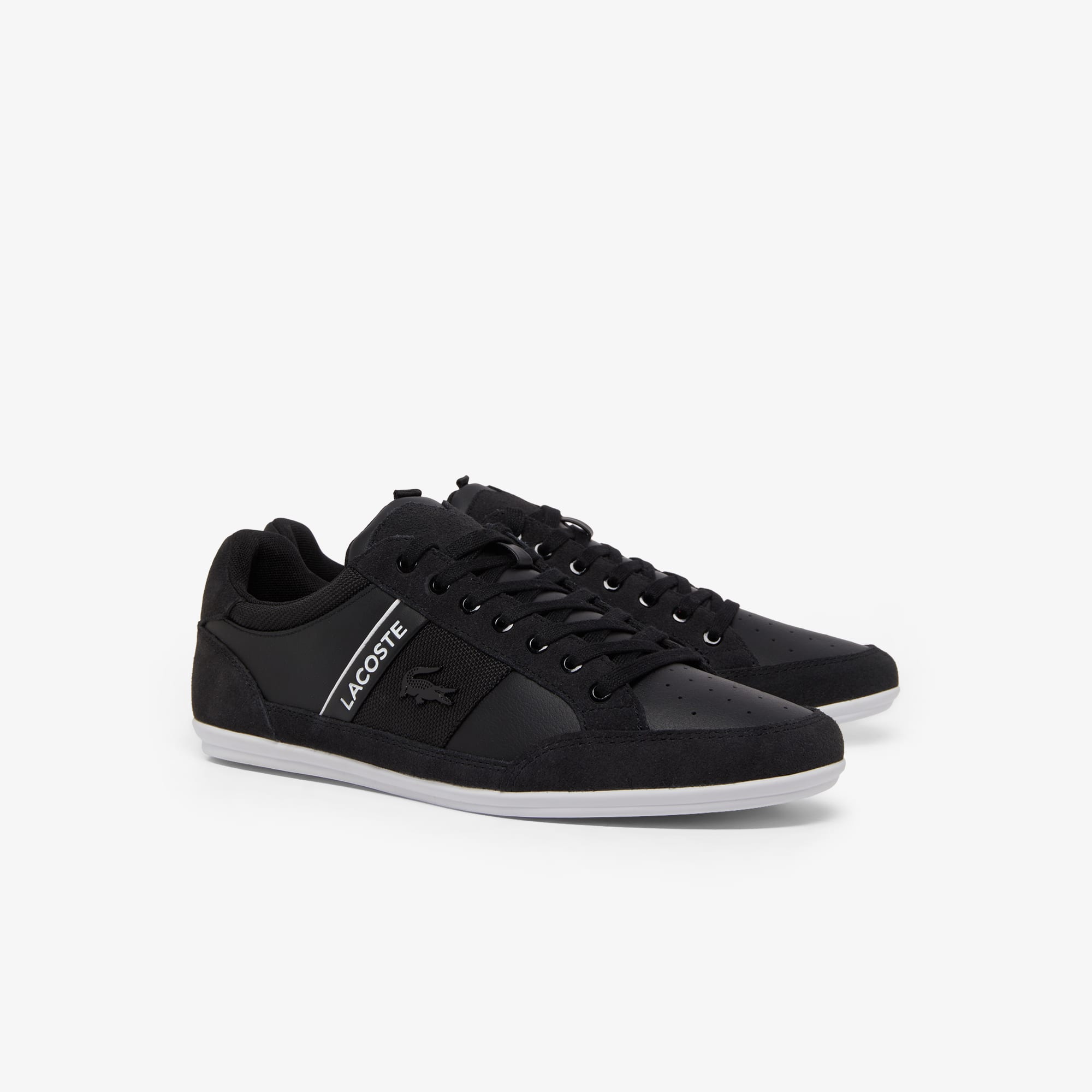 Men's Chaymon Suede Sneakers - Black & White