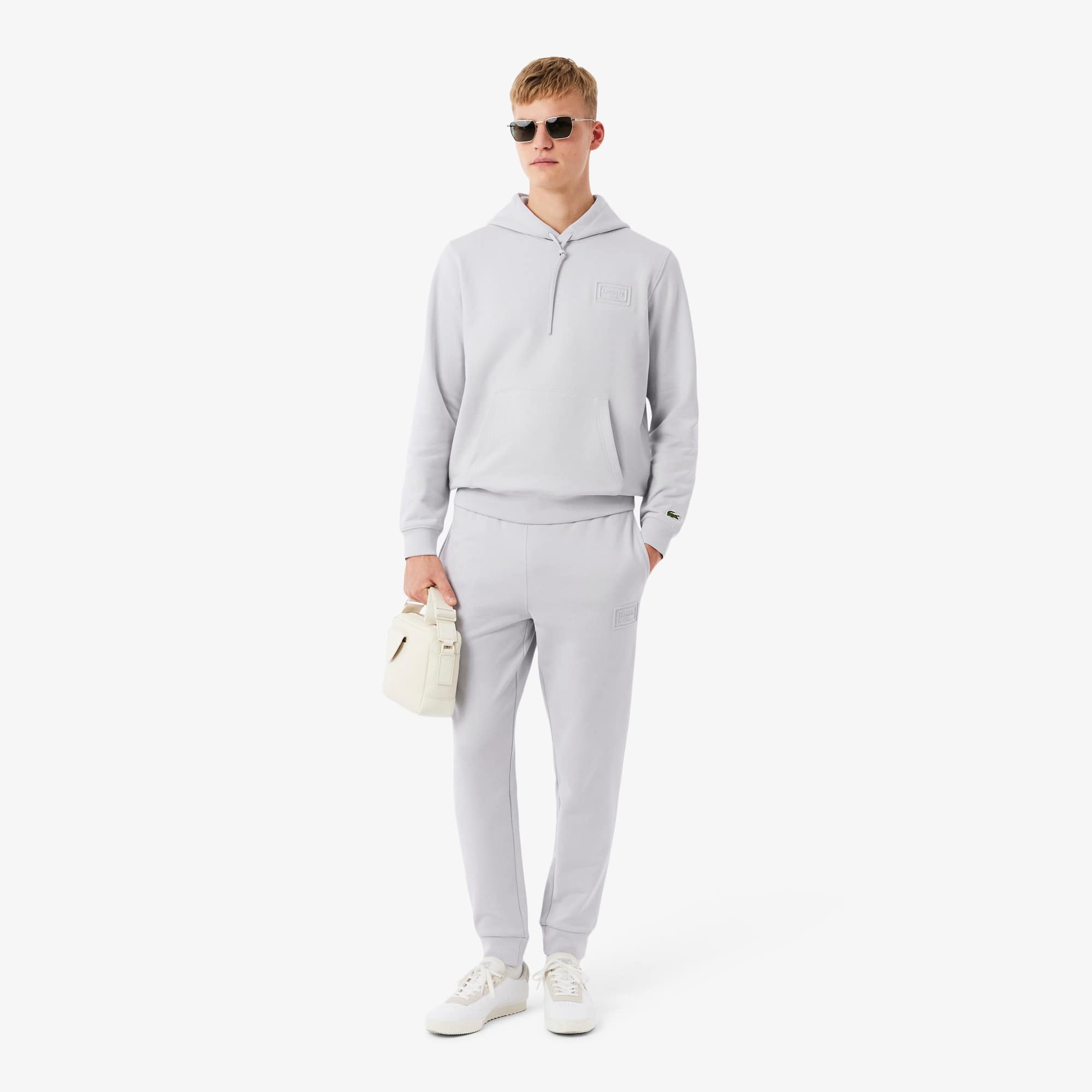 Embossed Branding Sweatpants - Light Grey