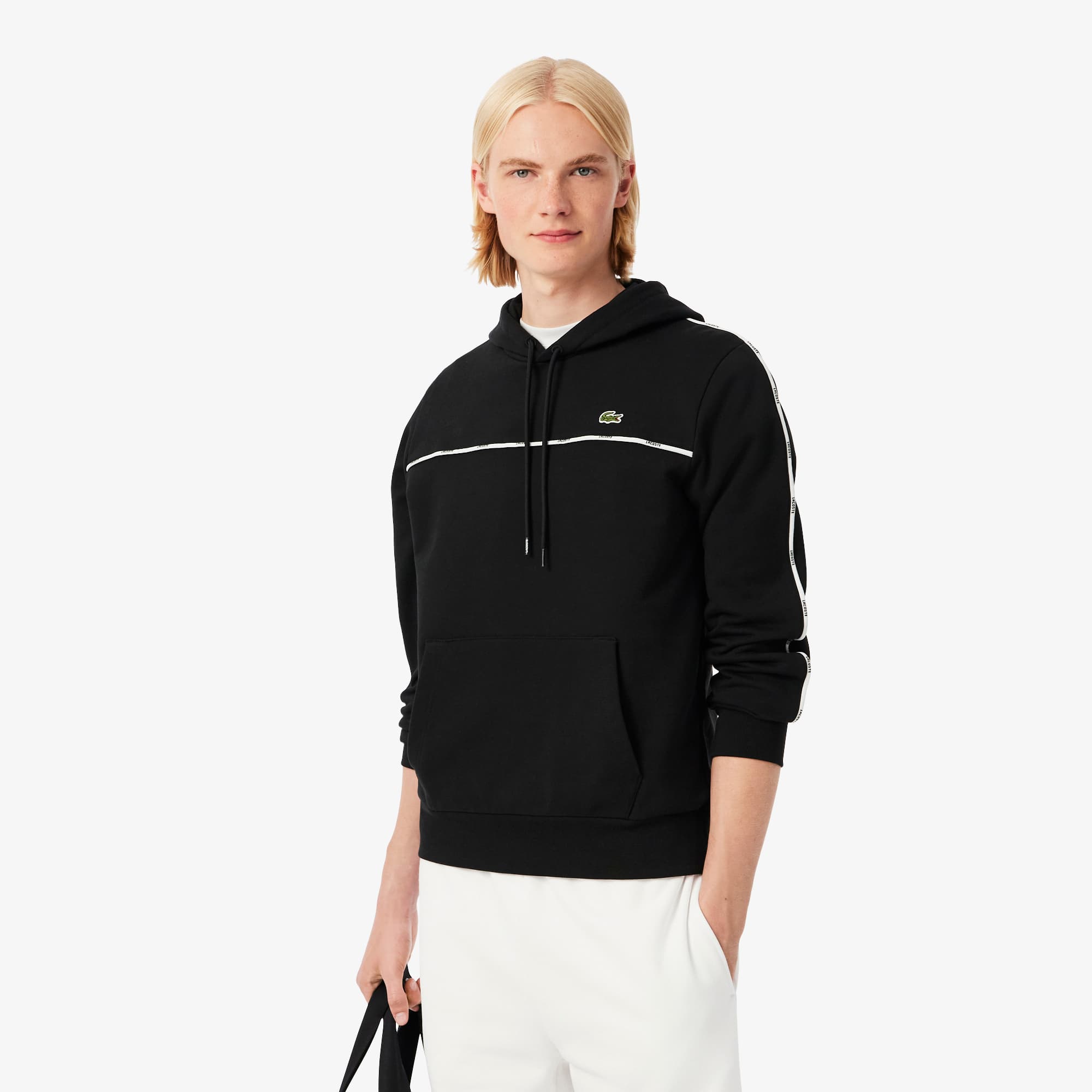 Men's Classic Fit Logo Stripe Sweatshirt - Black