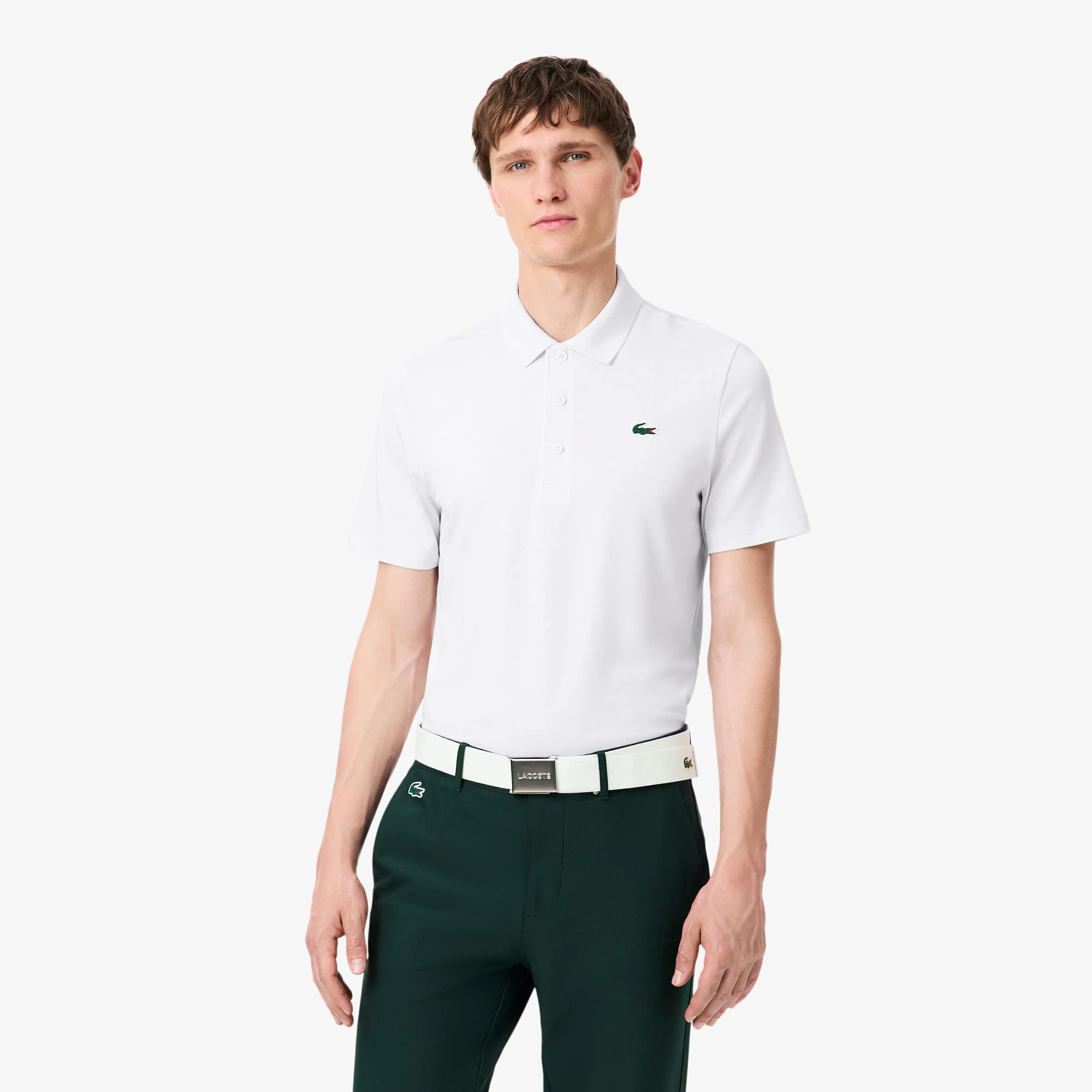 Ultra Dry Stretch Golf Polo - White