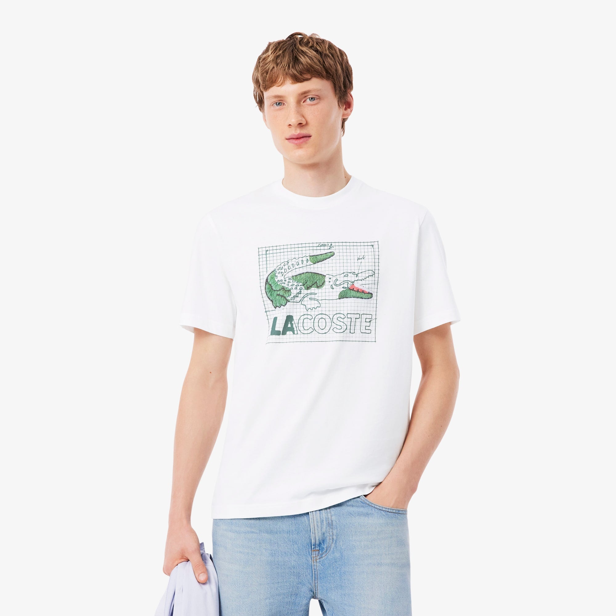 Printed Cotton T-Shirt - White