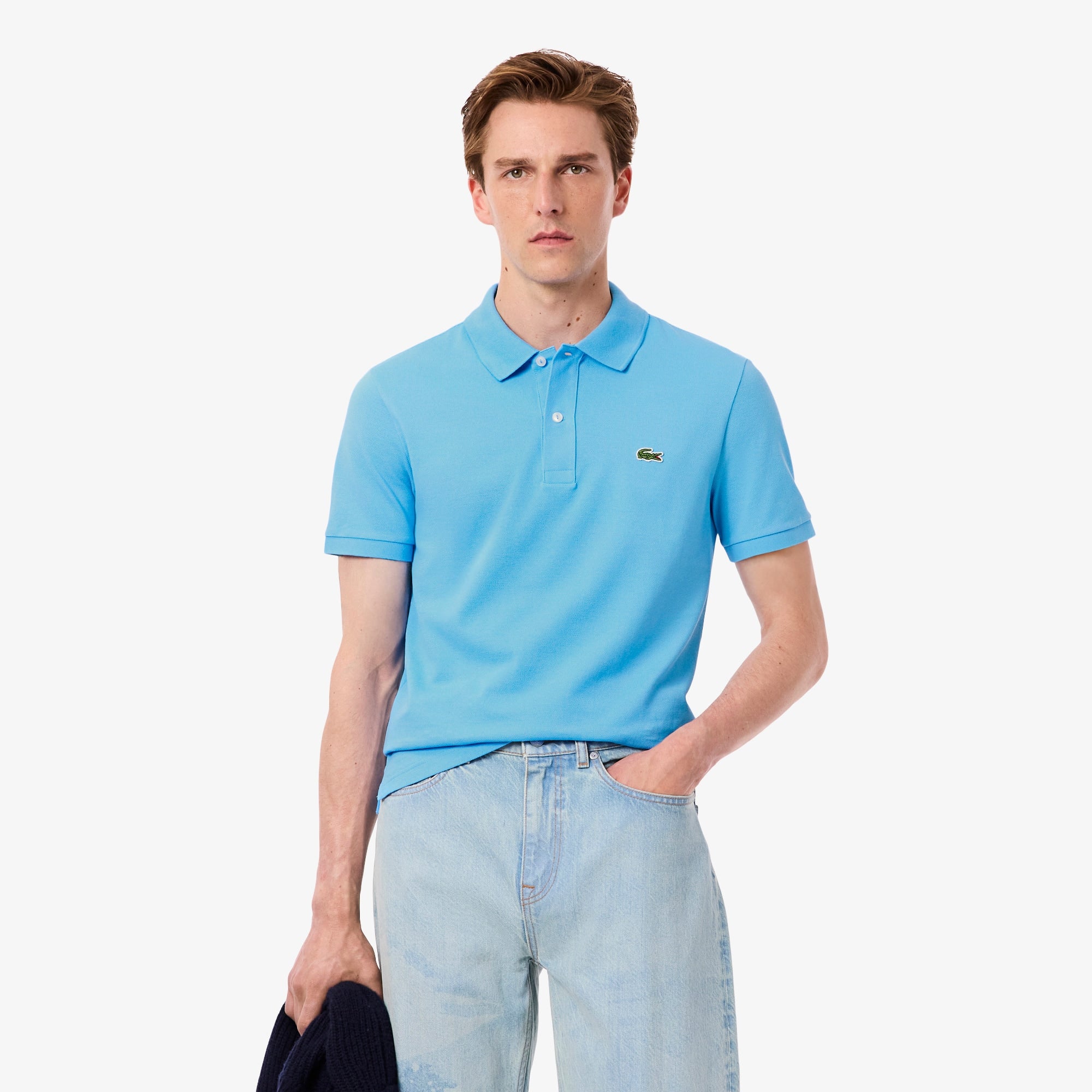 Men's Slim Fit Piqué Polo - Bonnie blue