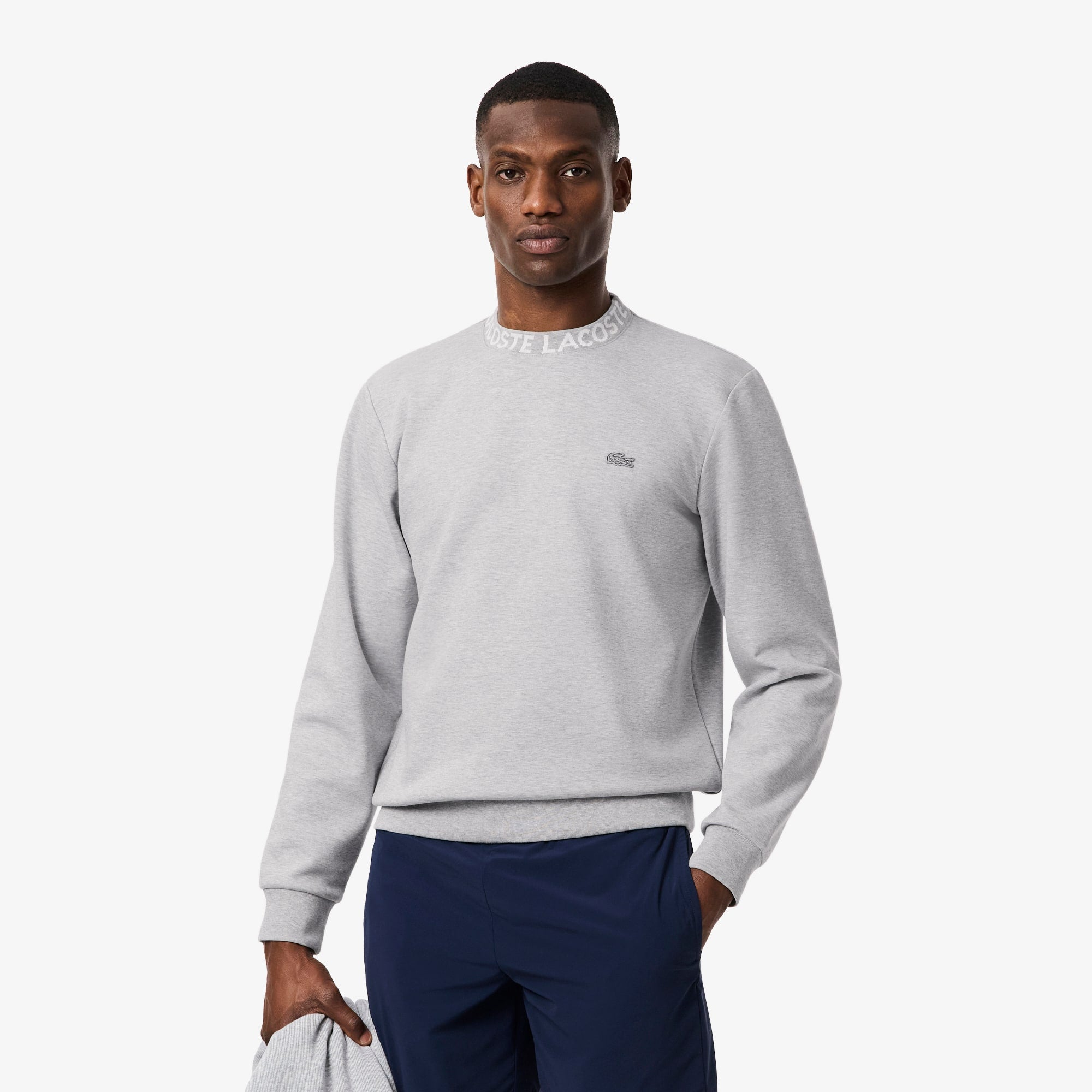 Men's Branded Jersey Sweatshirt - Grey Chine