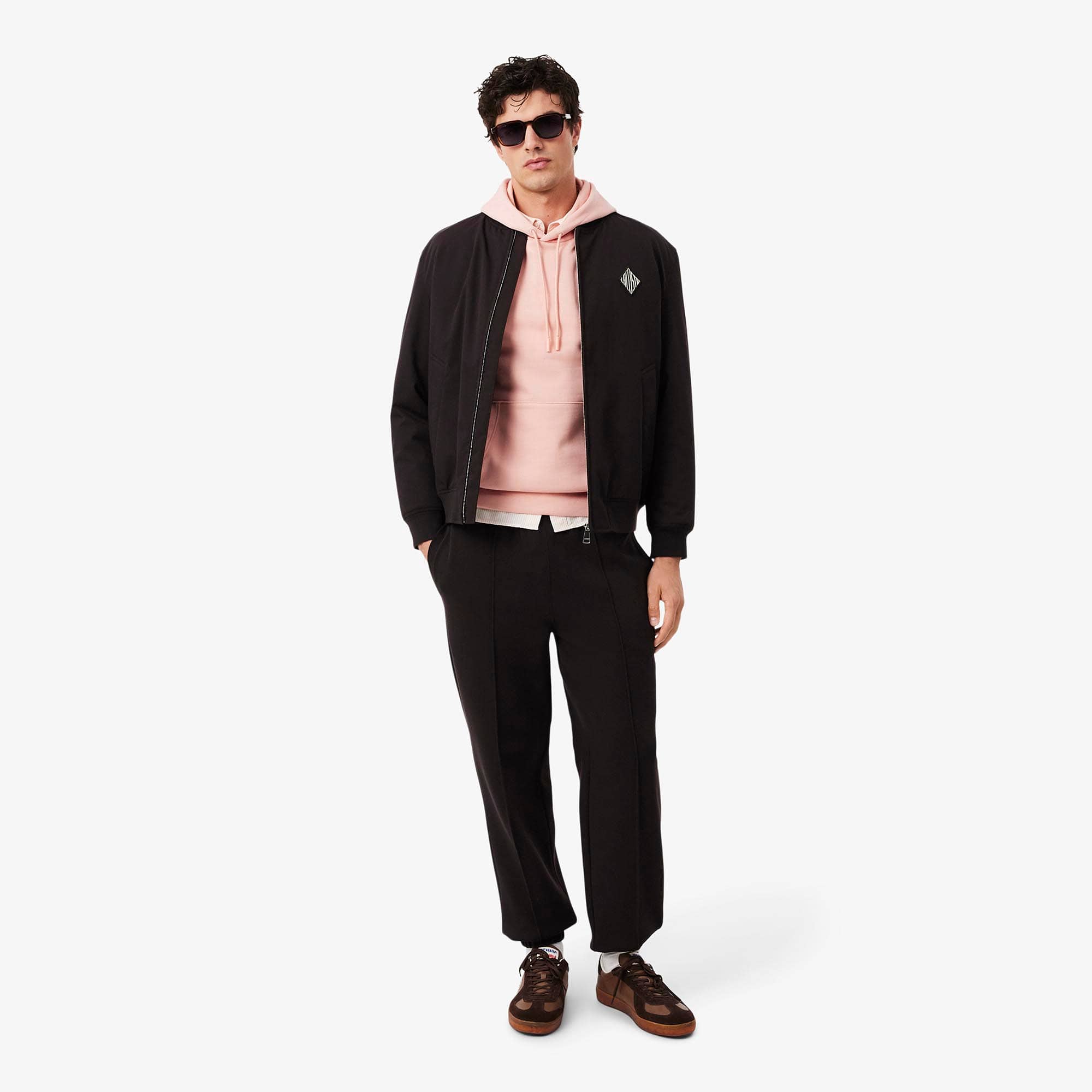 Men's Cotton Fleece Hoodie - Rose