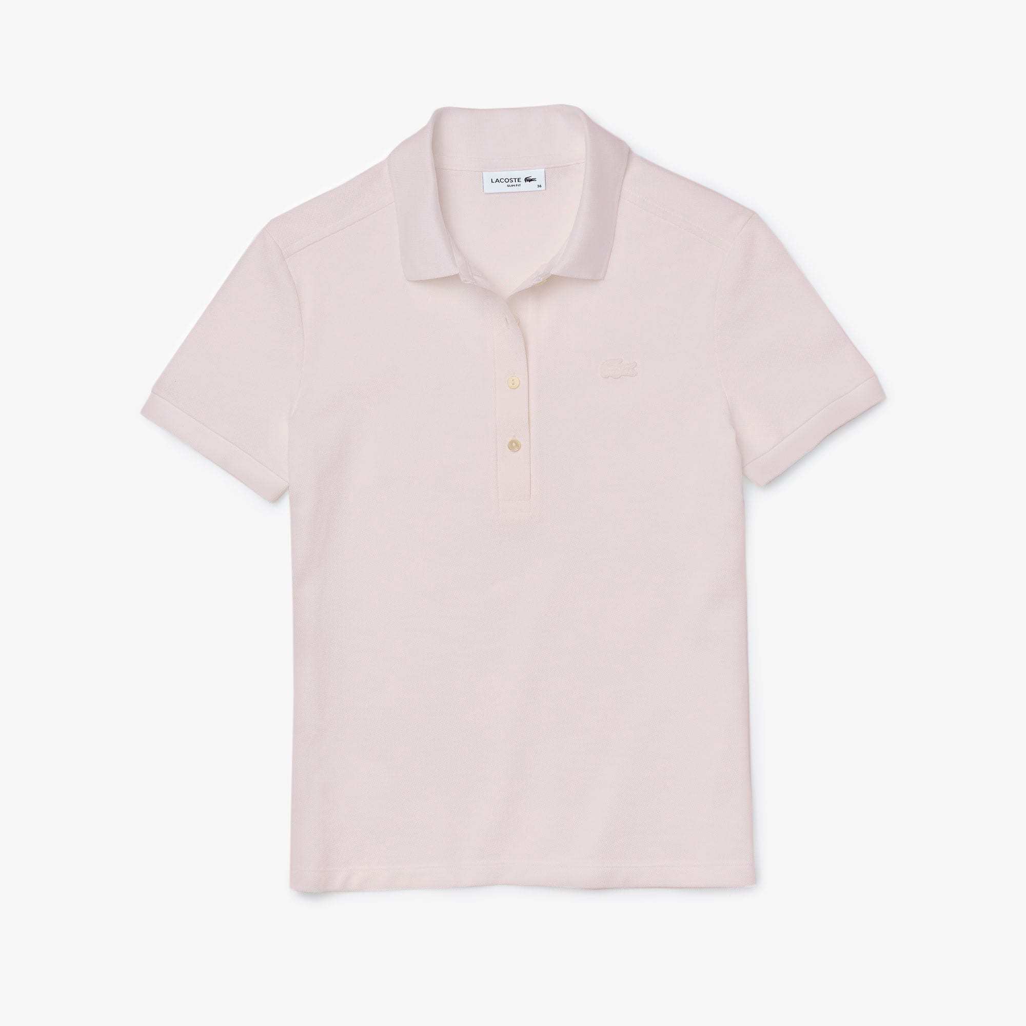 Women's L.12.D Slim Fit Stretch Mini Piqué Polo - Light Pink
