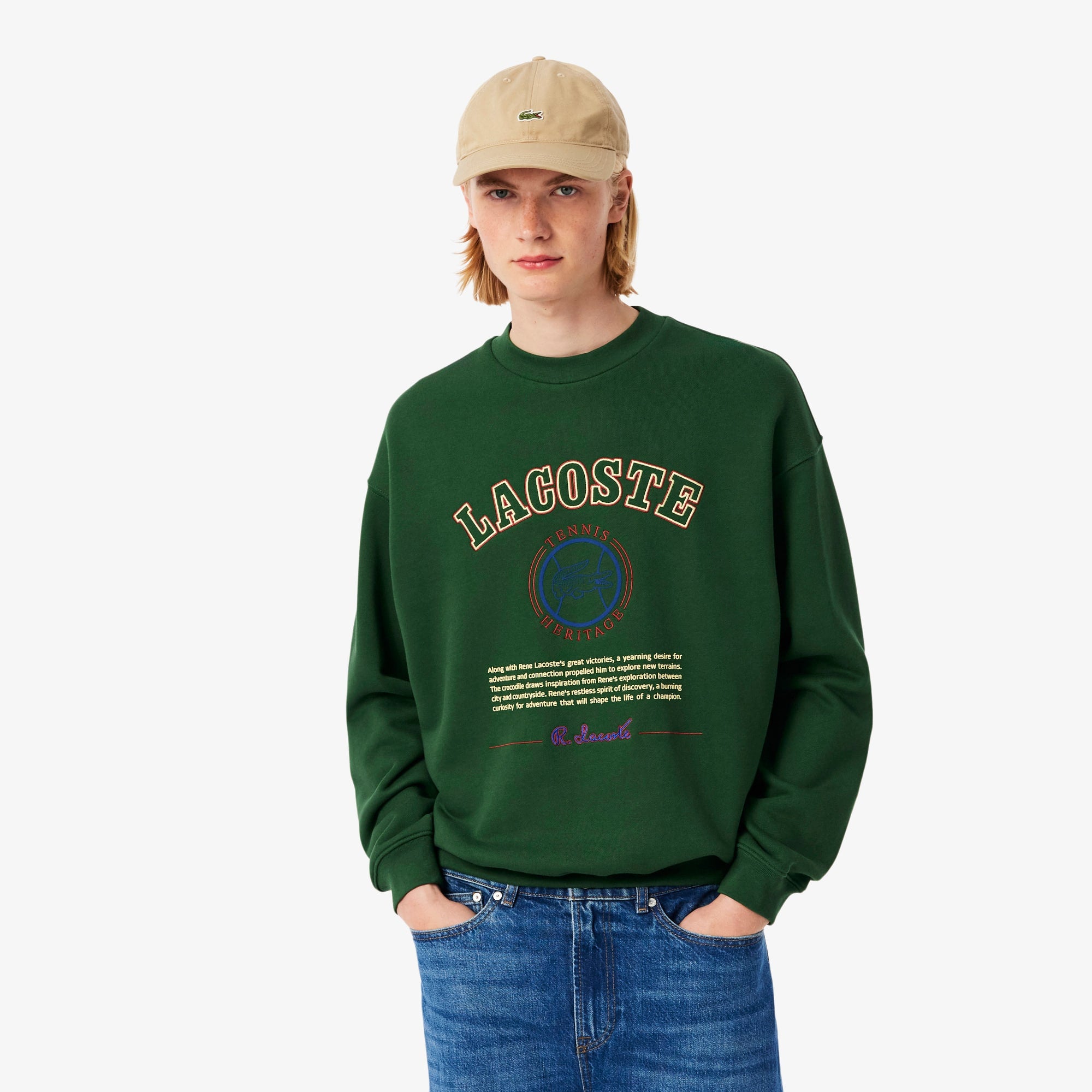 Men's Heritage Embroidery Fleece Sweatshirt - Pine green
