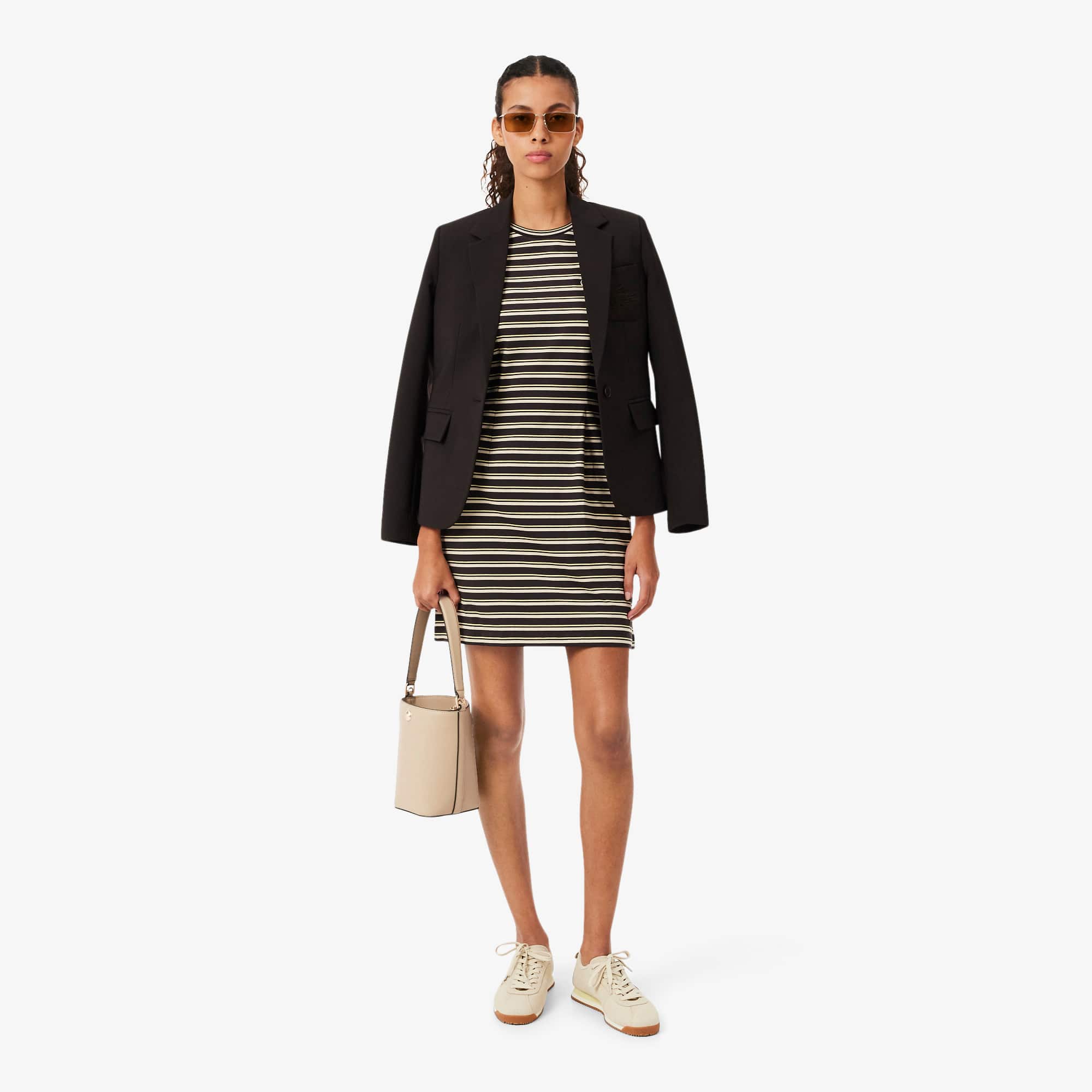 Small Tennis Bliss Leather Bucket Bag - Viennois