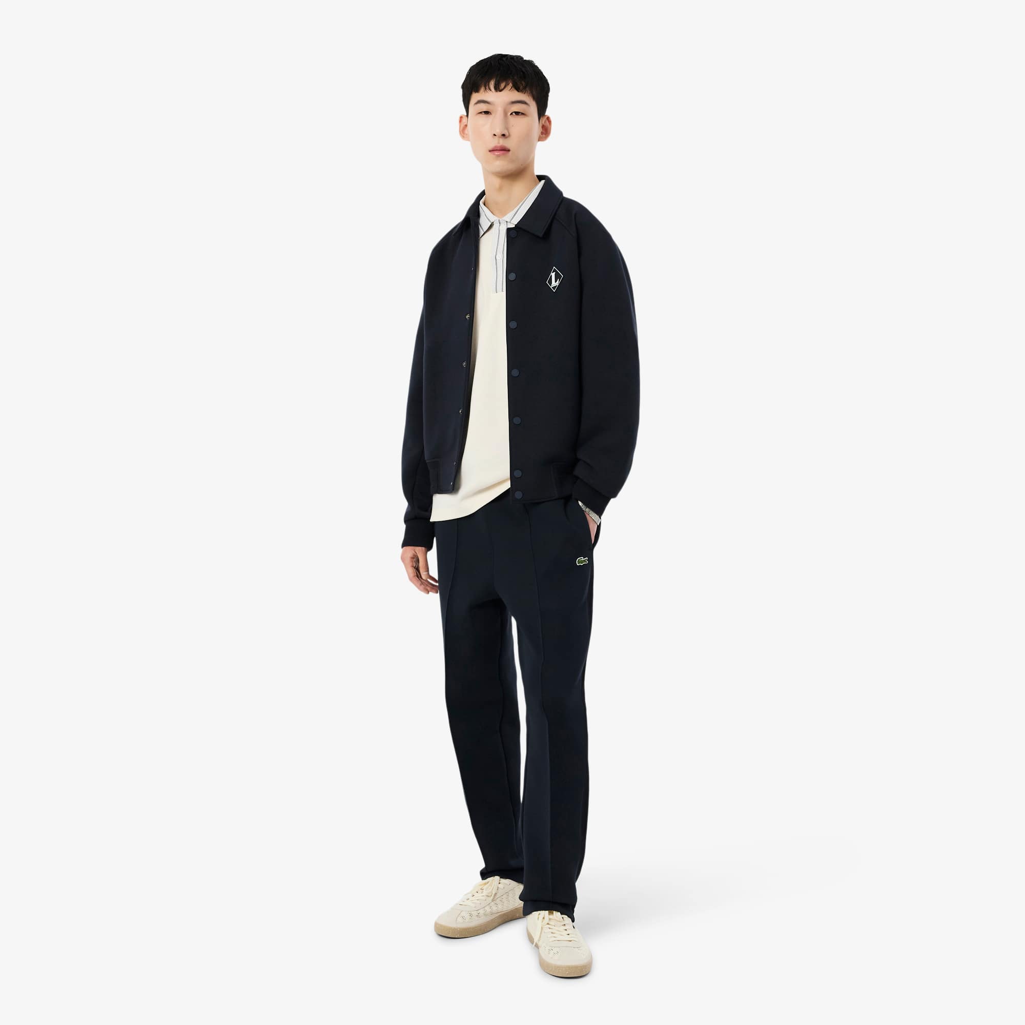 Made In France Classic Fit Badge Polo - Cream