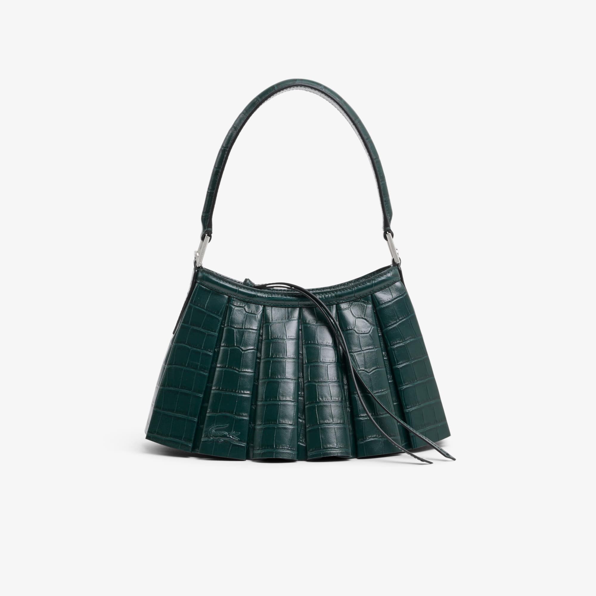 Runway Small Lenglen Effect Leather Bag - Green gables