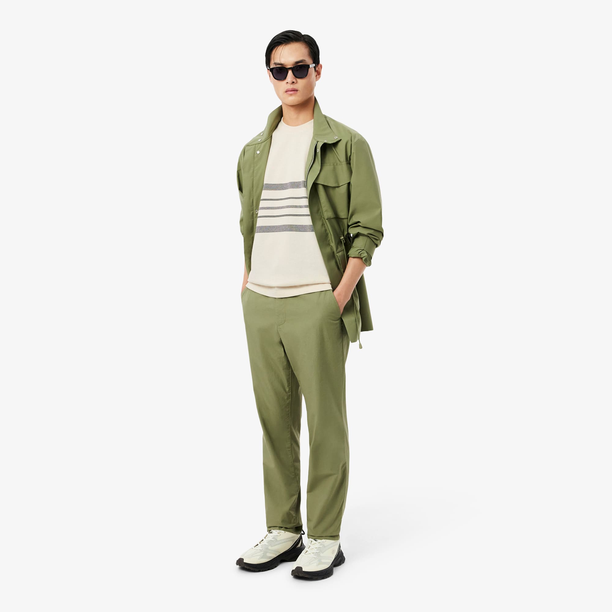 Made In France Striped Piqué T-Shirt - Cream