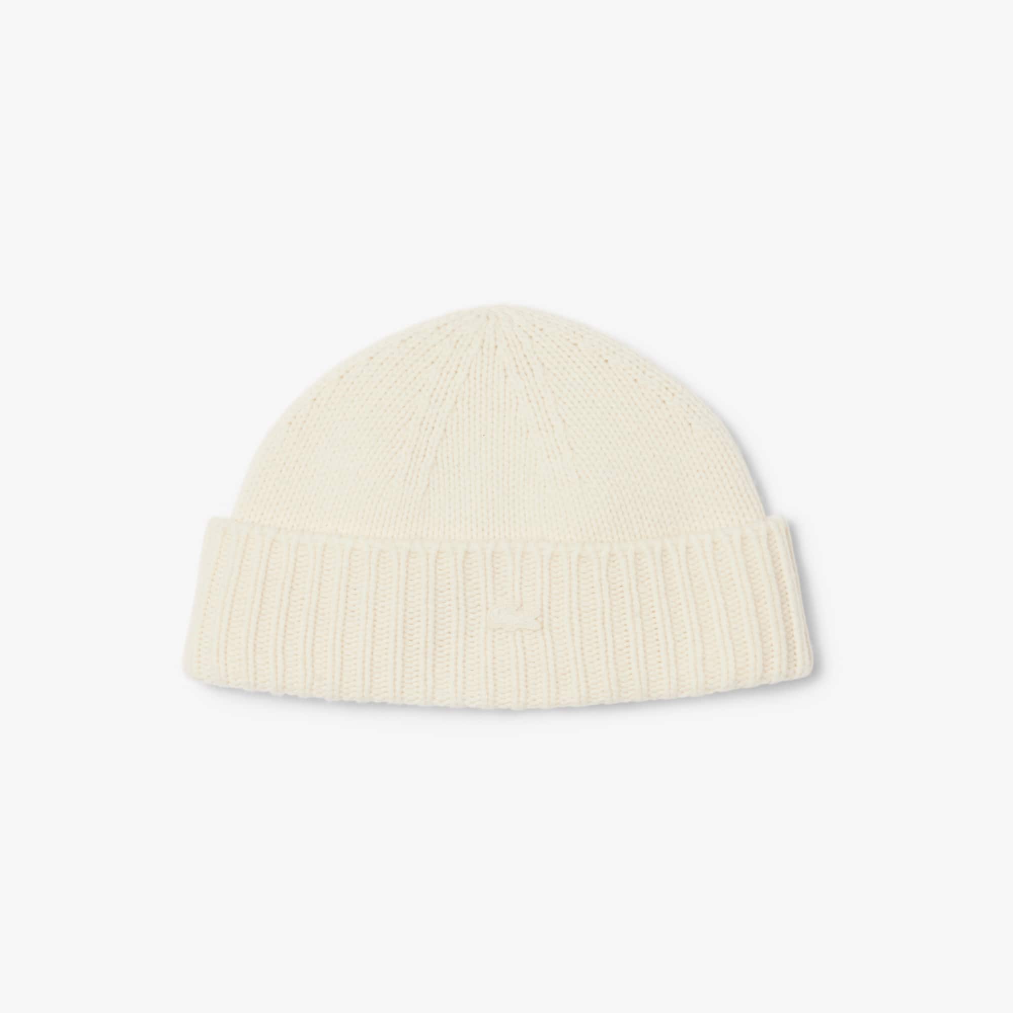 Women's 3D Rib Knit Wool Beanie - Cream