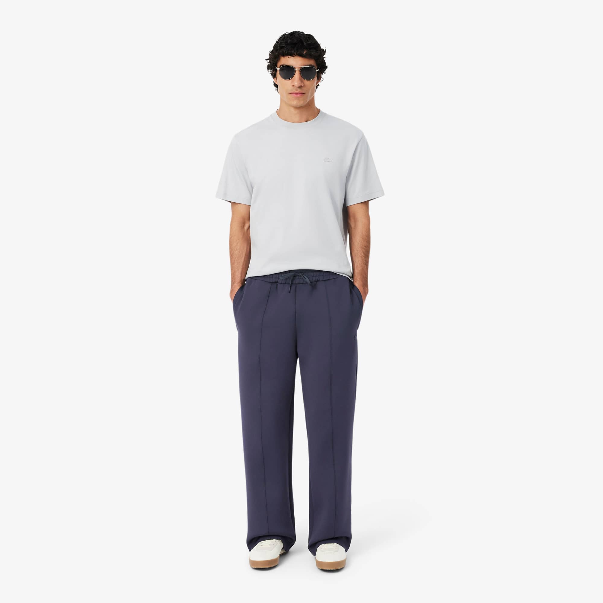 Loose Fit Embroidered Joggers - Dark Grey
