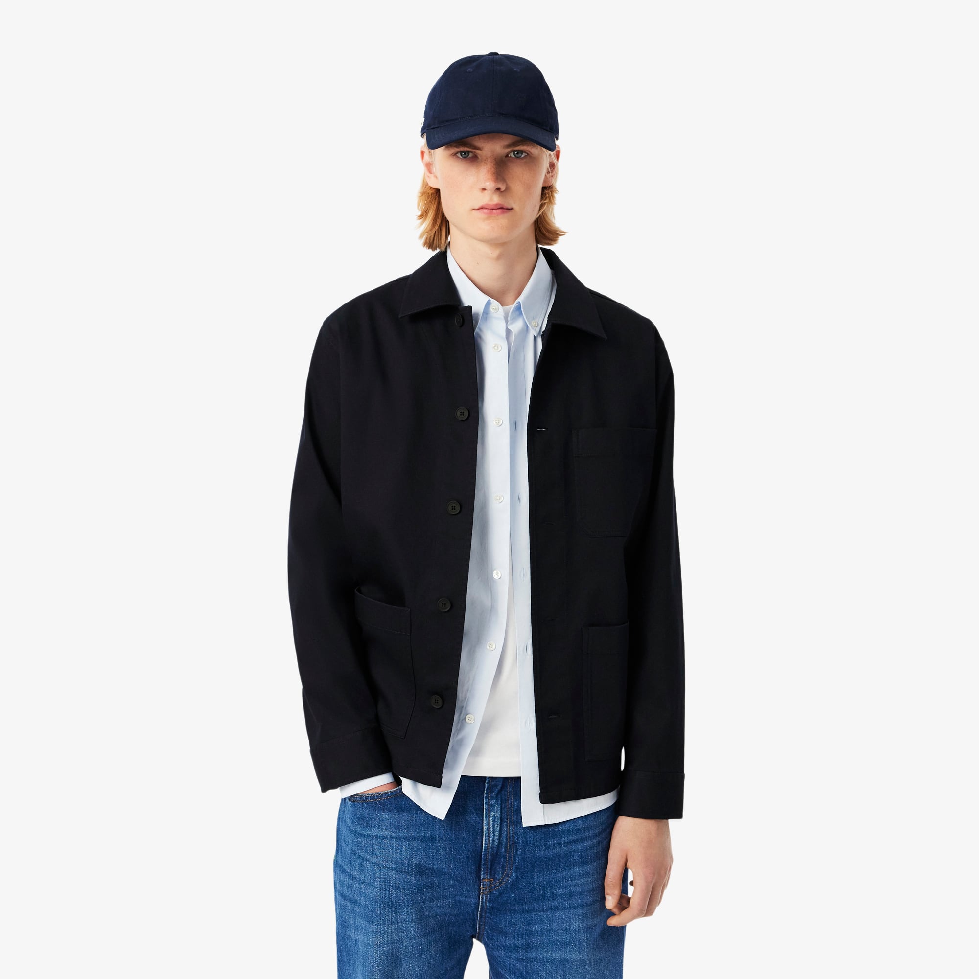 Men's Cotton Overshirt Jacket - Abysm blue