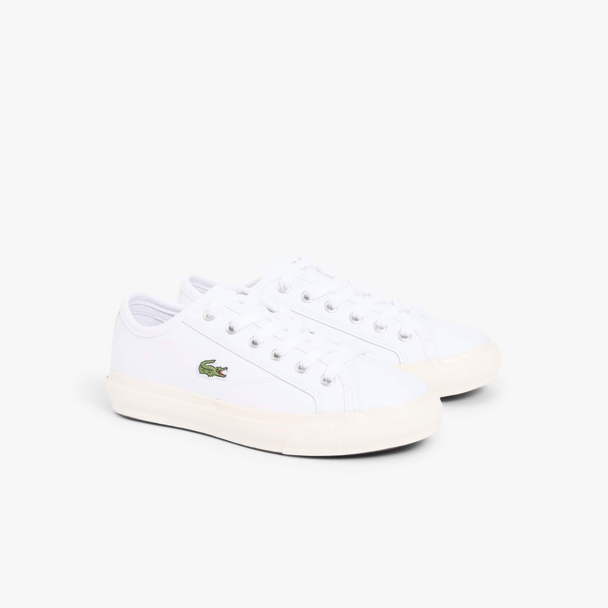 Women's Backcourt Leather Sneakers - WHT/OFF WHT