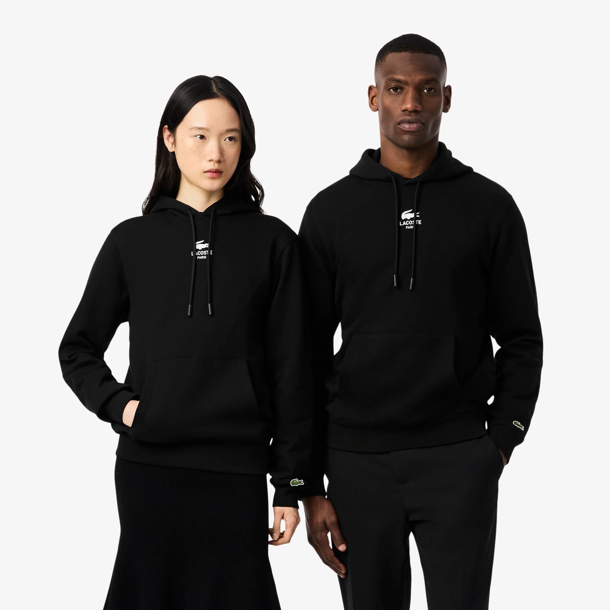 Unisex Print Hoodie - Black