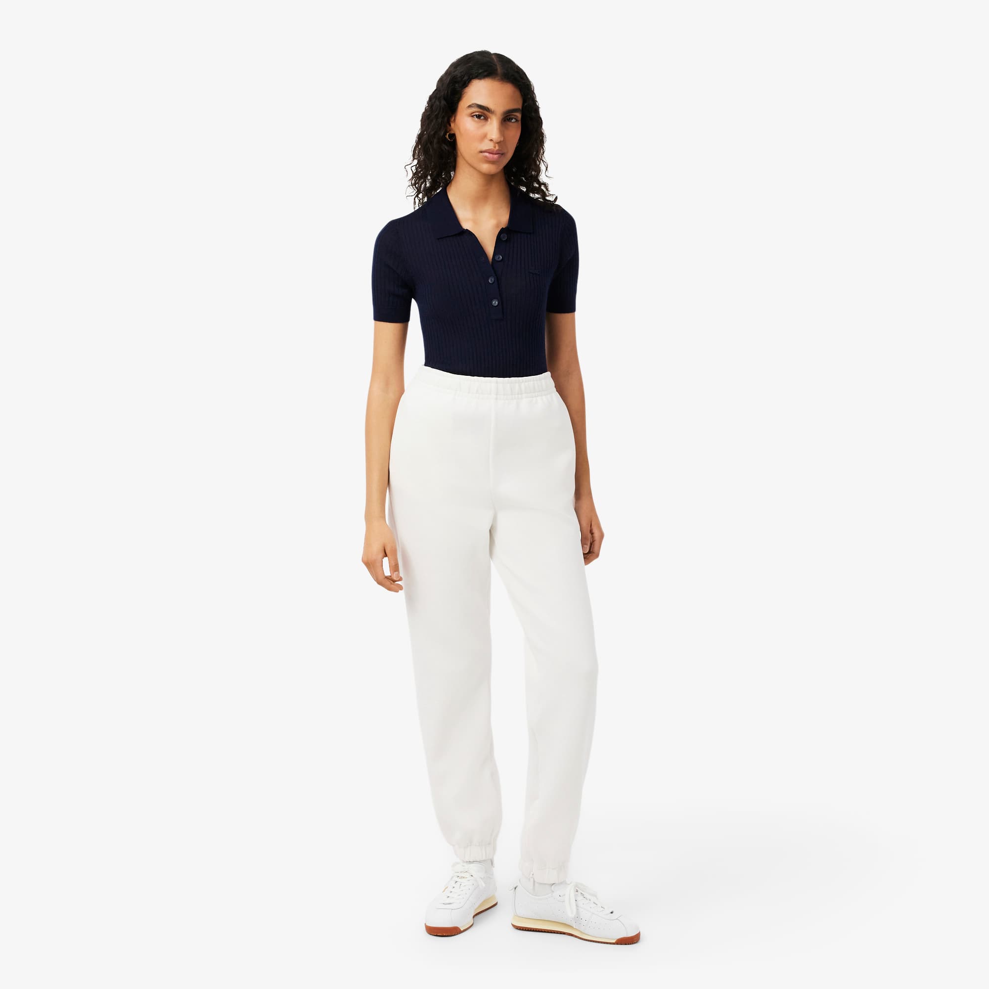 Women's Piqué Sweatpants - White