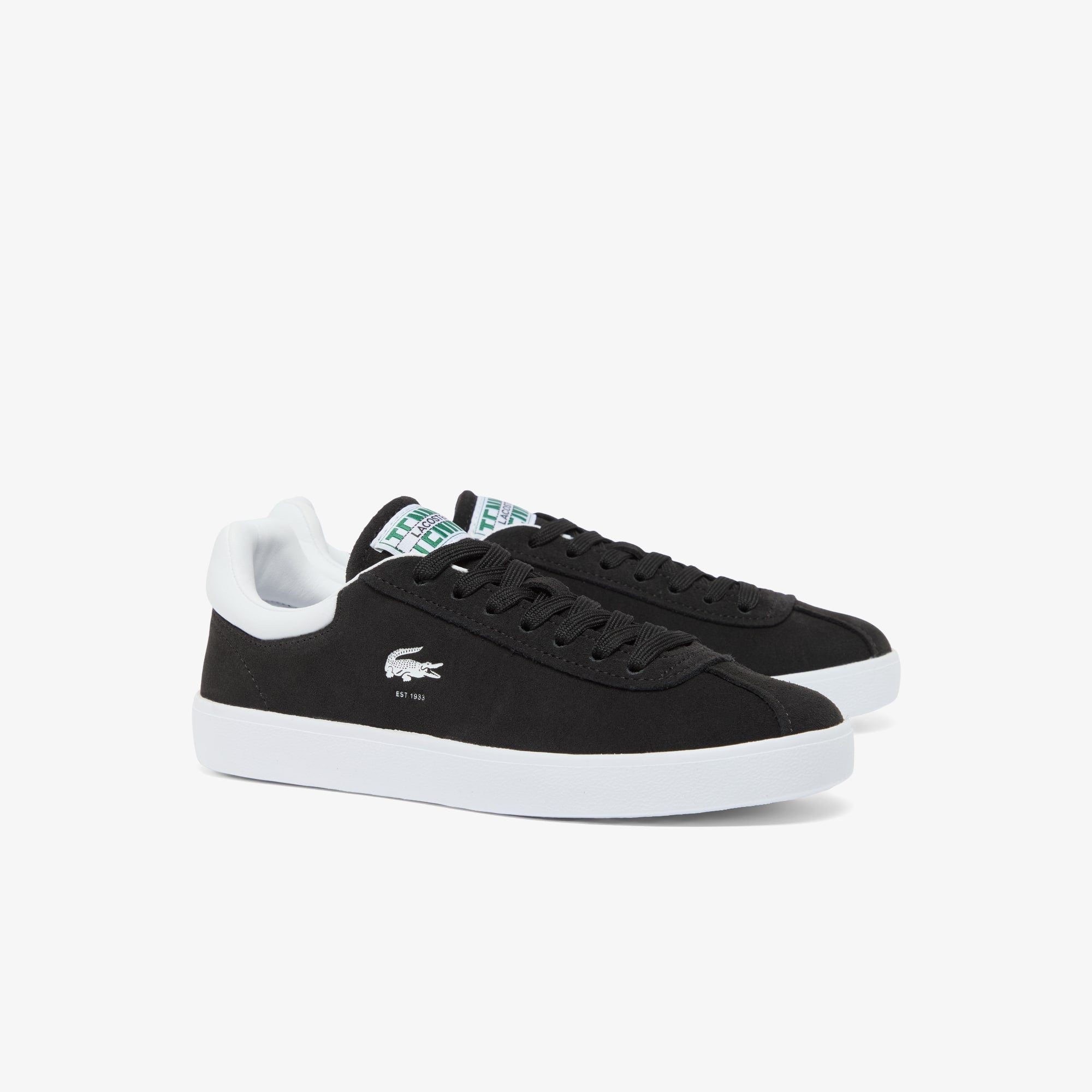 Women's Baseshot Suede Sneakers - Black & White
