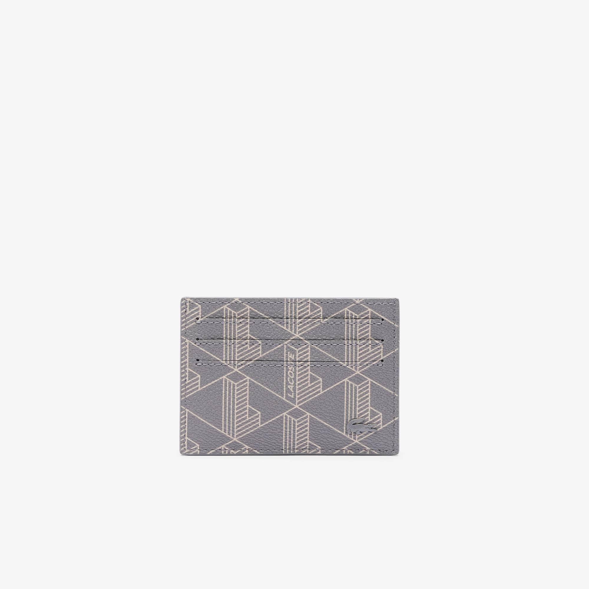 The Blend Monogram Print Canvas Card Holder - MONO CASTLEROCK STRING