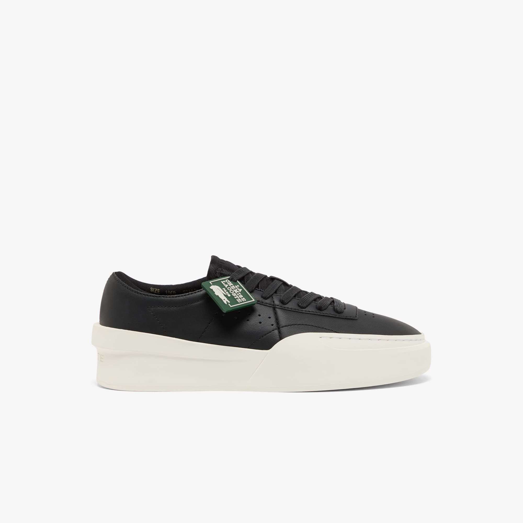 Men's Aura Club Leather Sneakers - BLACK/OFFWHITE