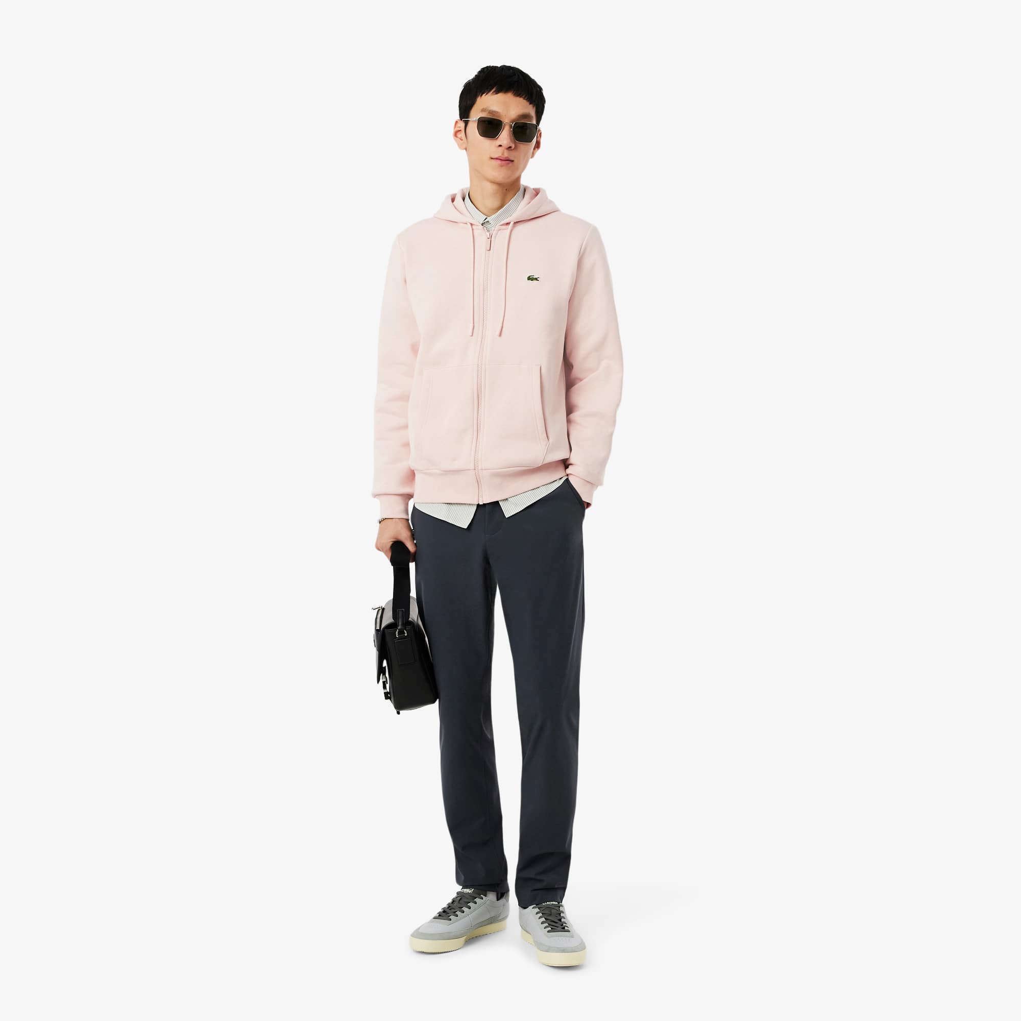 Men's Aura Leather Sneakers - LT GRY/LT YLW