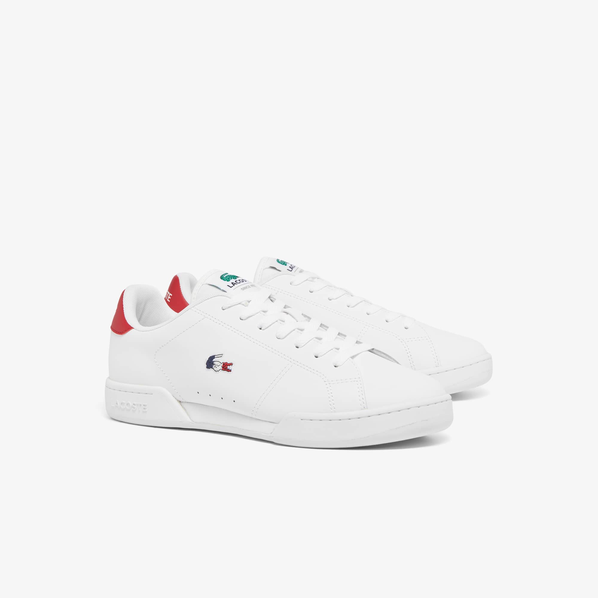 Men's Carnaby Cup Leather Sneakers - WHT/NVY/RED