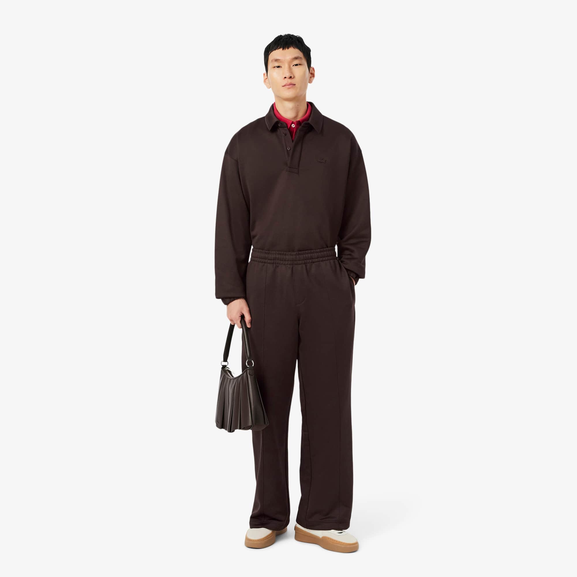 Men's Loose Fit Fleece Sweatpants - Brown