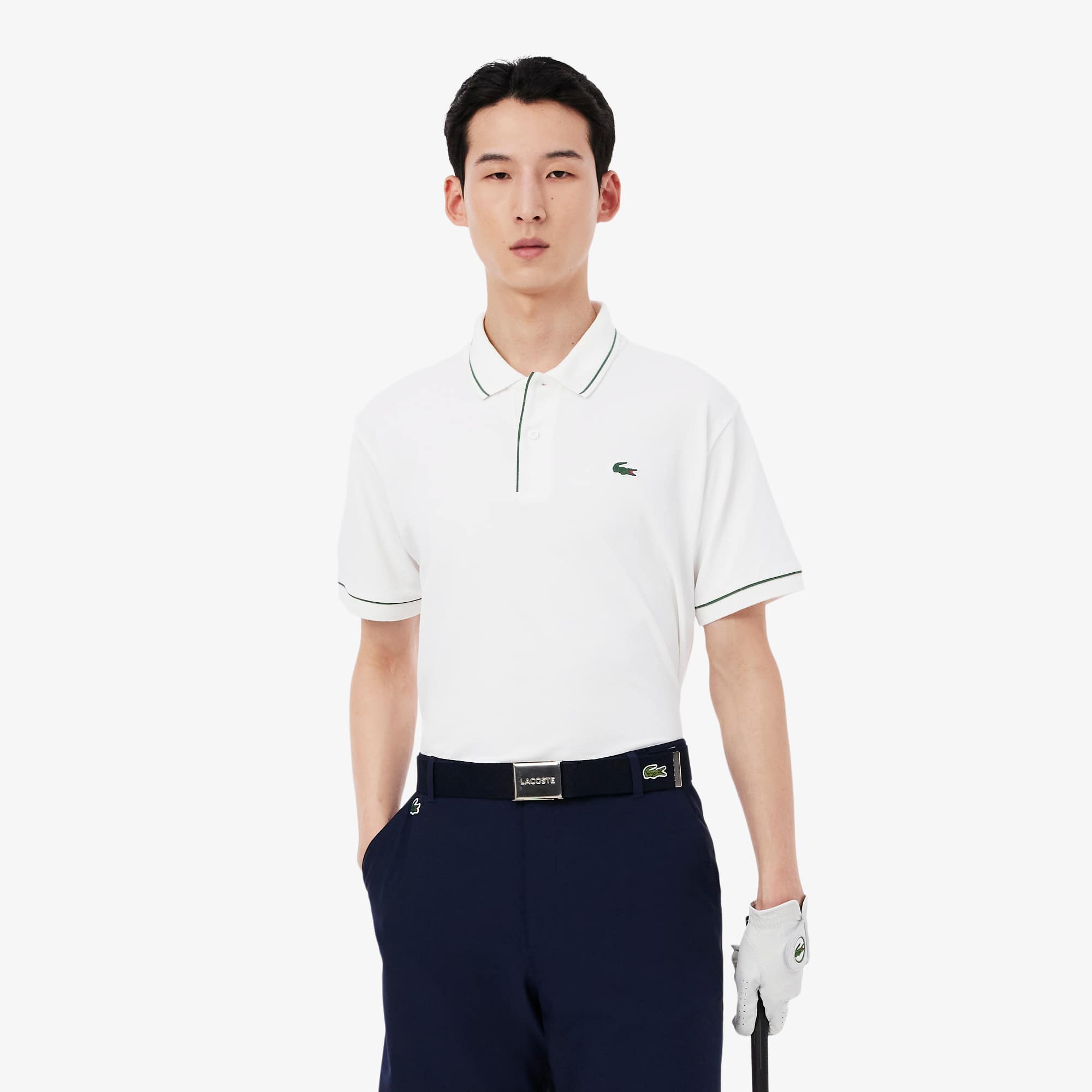 Heat Regulating Mini Piqué Golf Polo - White