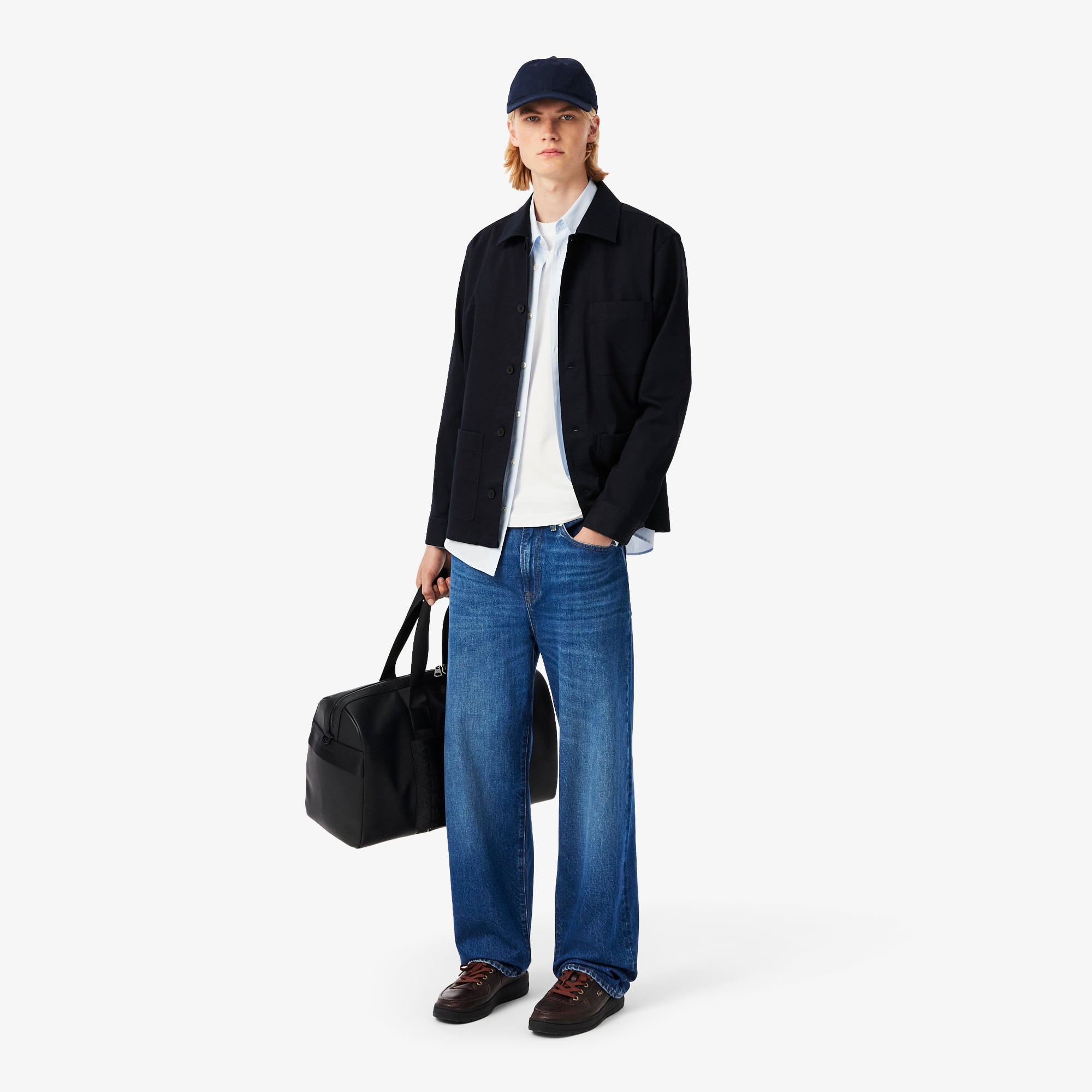 Men's Cotton Overshirt Jacket - Abysm blue