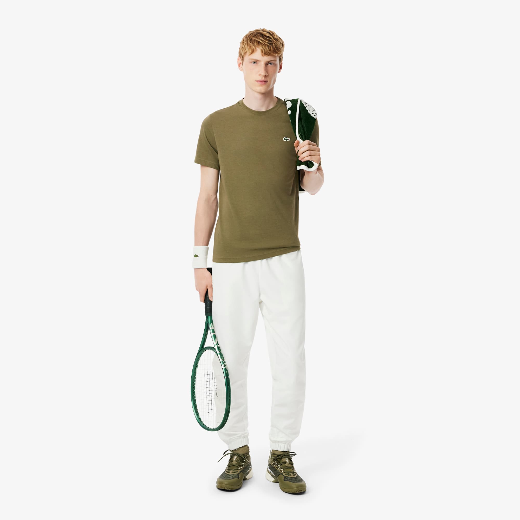 Men's Sport Printed Ultra Dry T-Shirt - Khaki Green