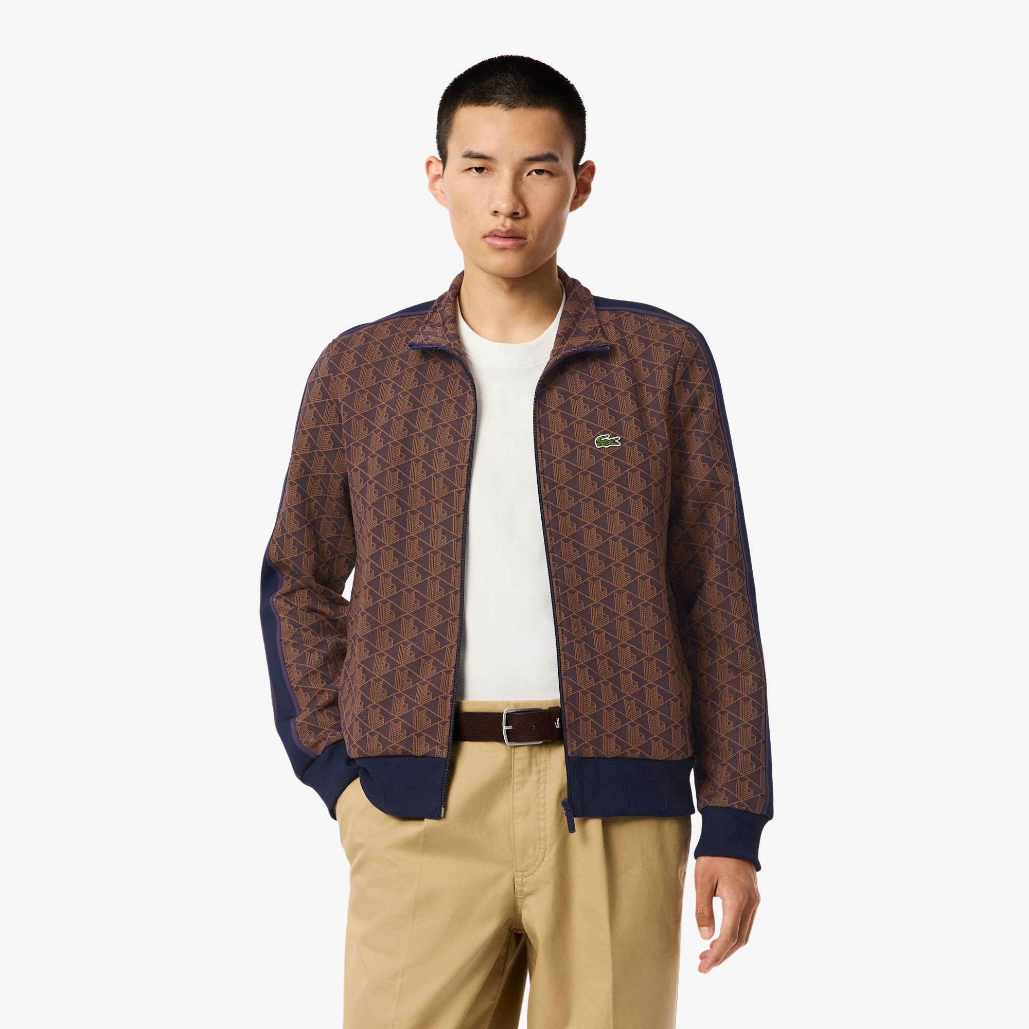 Men's Paris Zip-Up Track Jacket - Purple / Brown
