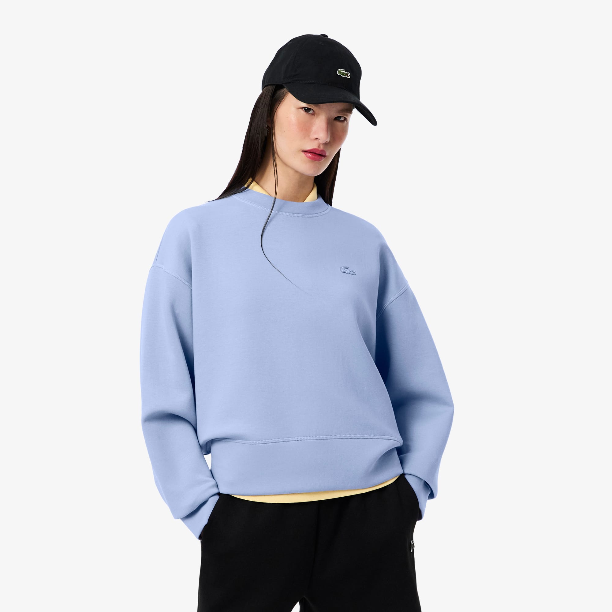 Women's Oversized Cotton Sweatshirt - Purple
