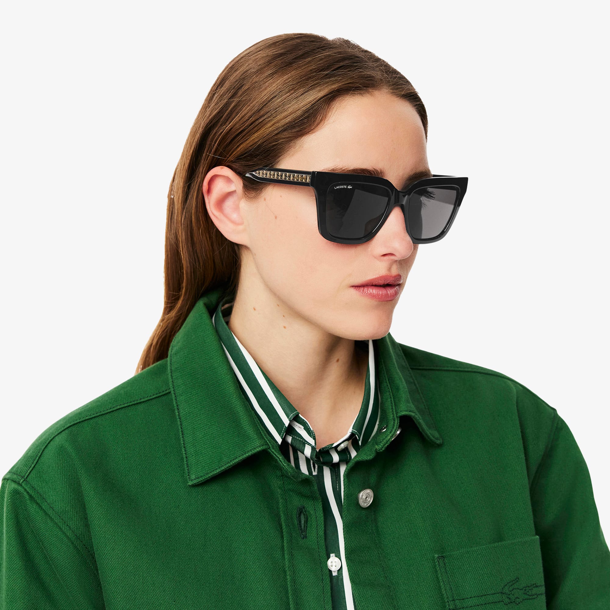 Monogram Rectangle Glasses - MATT BLACK