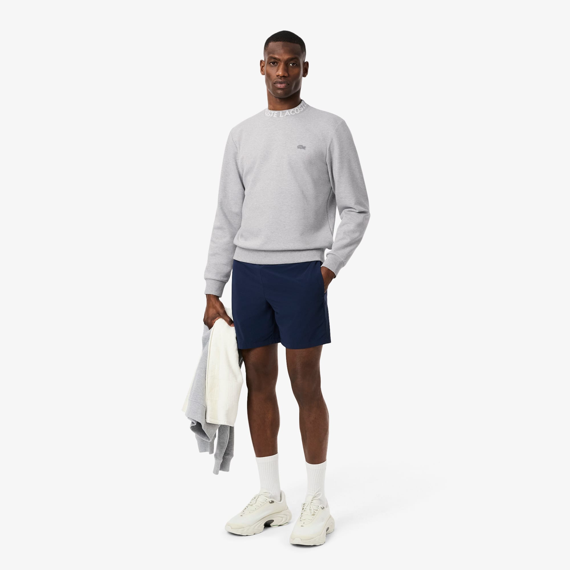 Men's Branded Jersey Sweatshirt - Grey Chine
