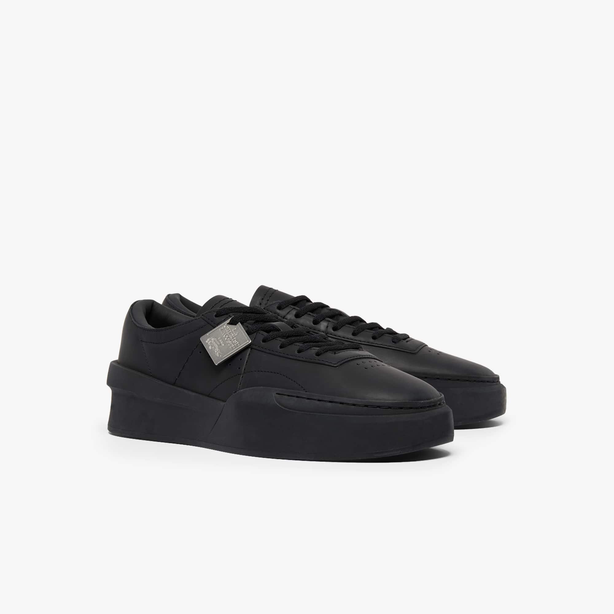 Men's Aura Club Leather Sneakers - BLK/BLK