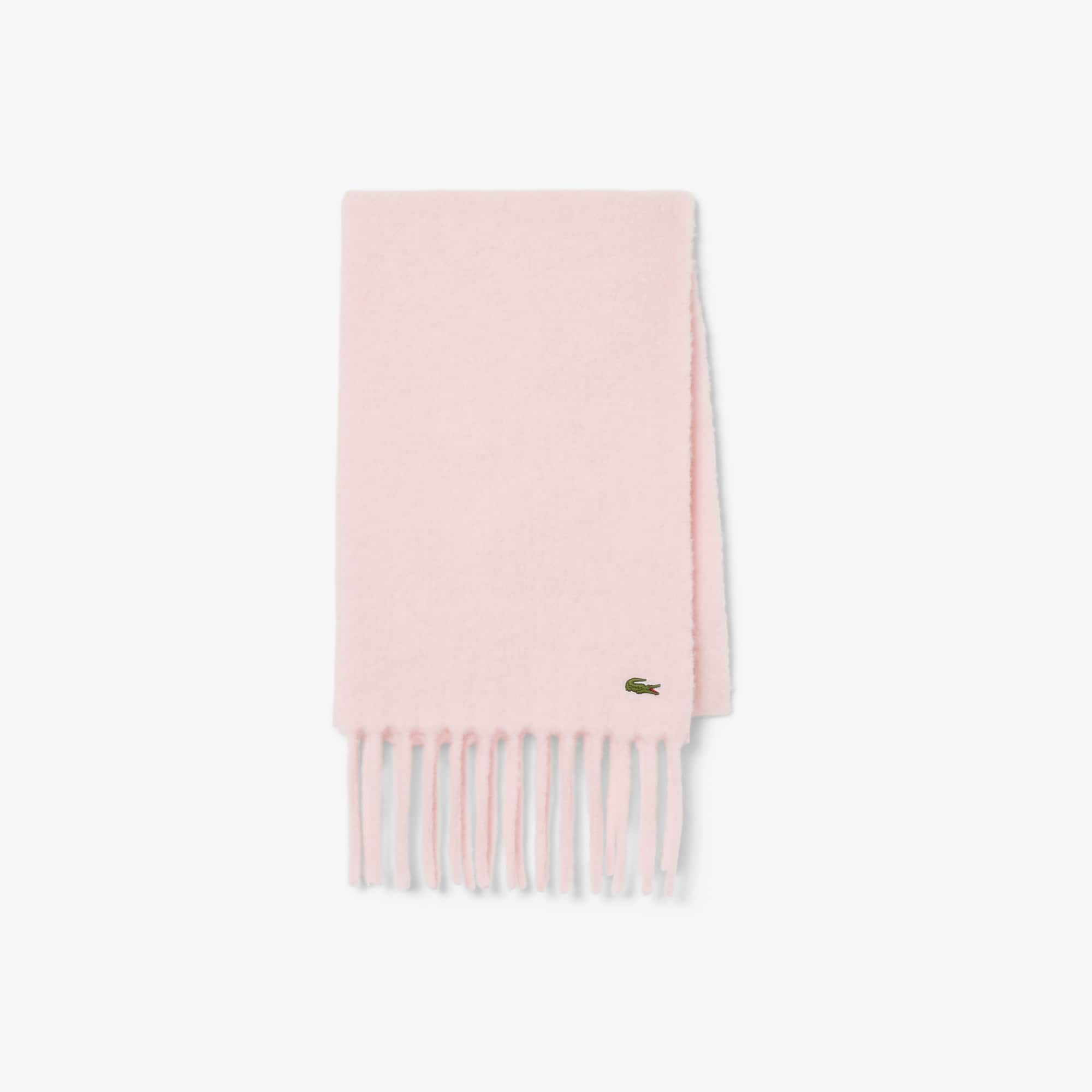 Women's Alpaca Blend Fringed Scarf - Light Pink
