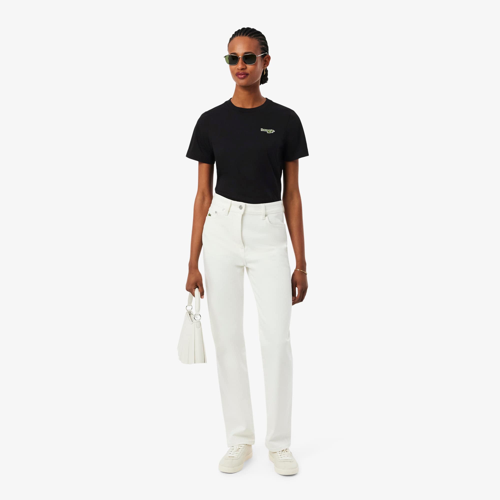 Cotton Badge T-Shirt - Black