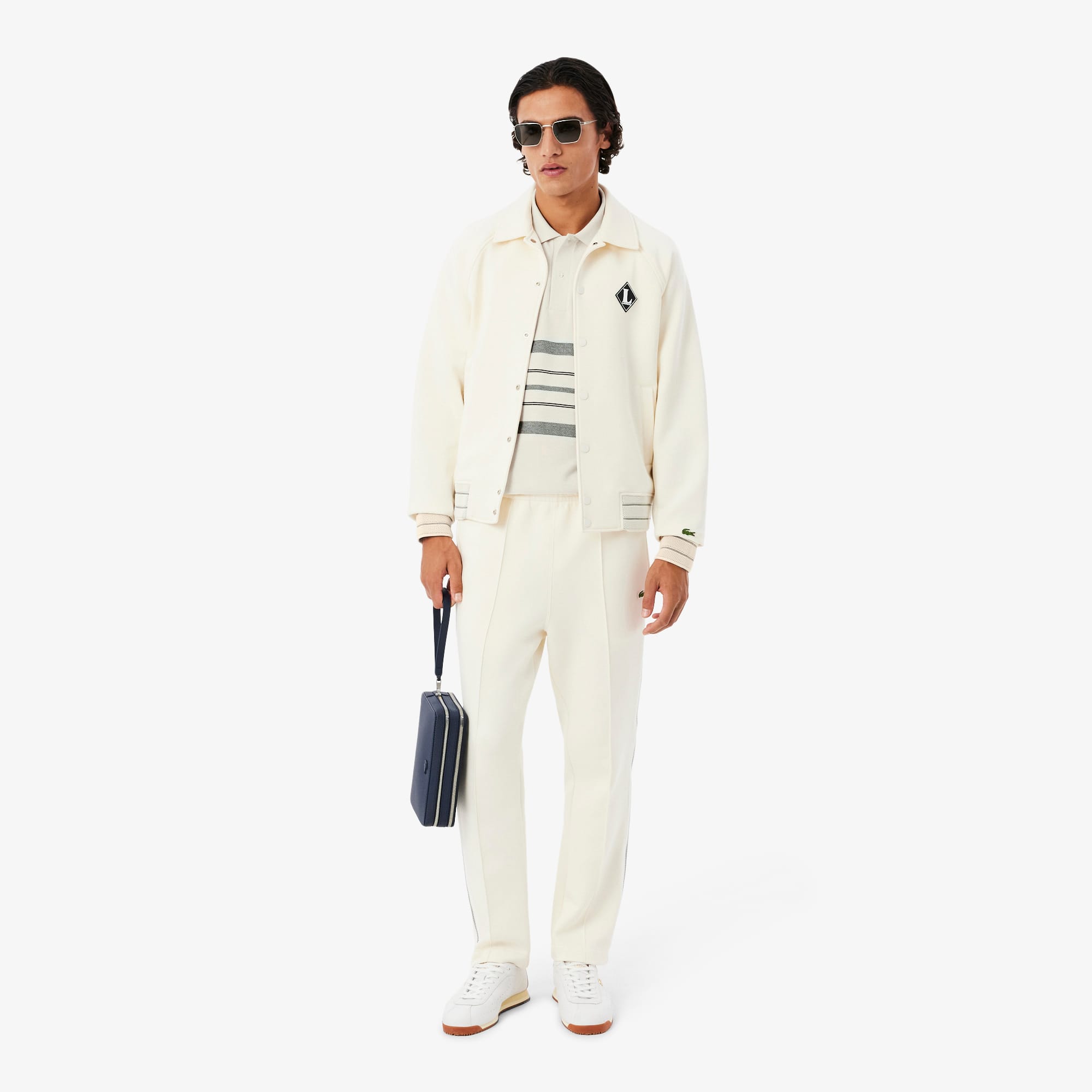 Made In France Classic Fit Striped Polo - Cream