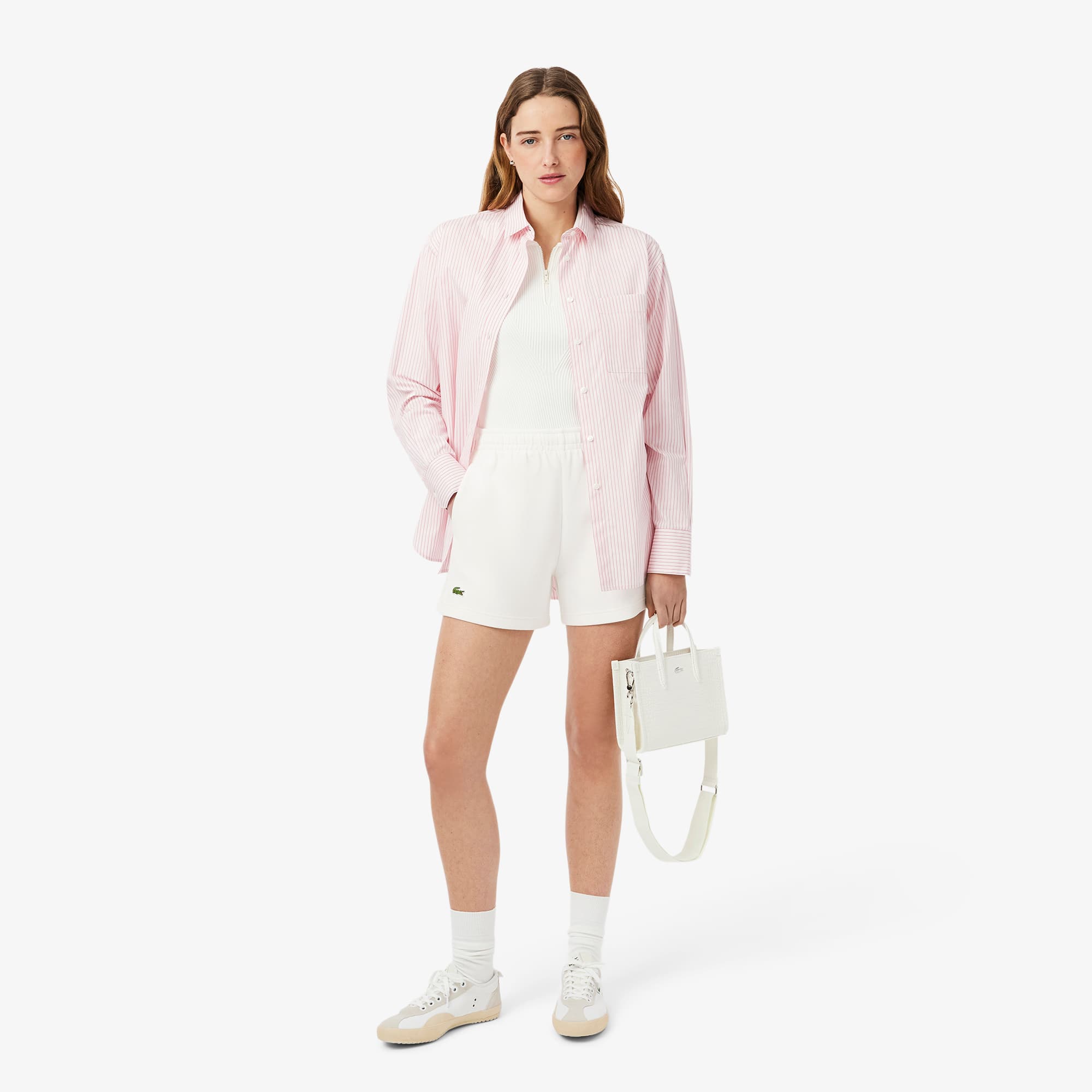 Women's Double Faced Piqué Shorts - White