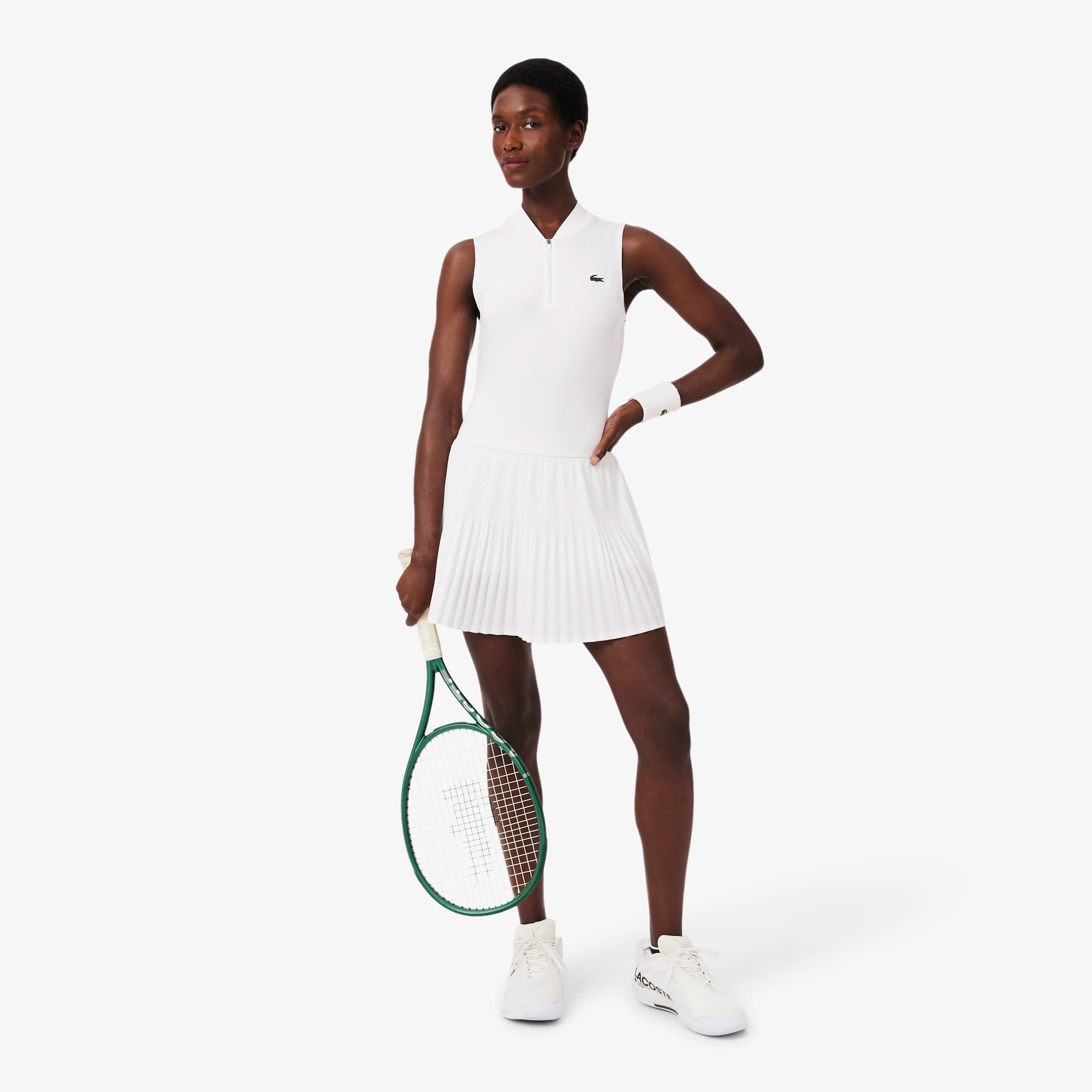 Ultra Dry Stretch Tennis Dress with Liner - White
