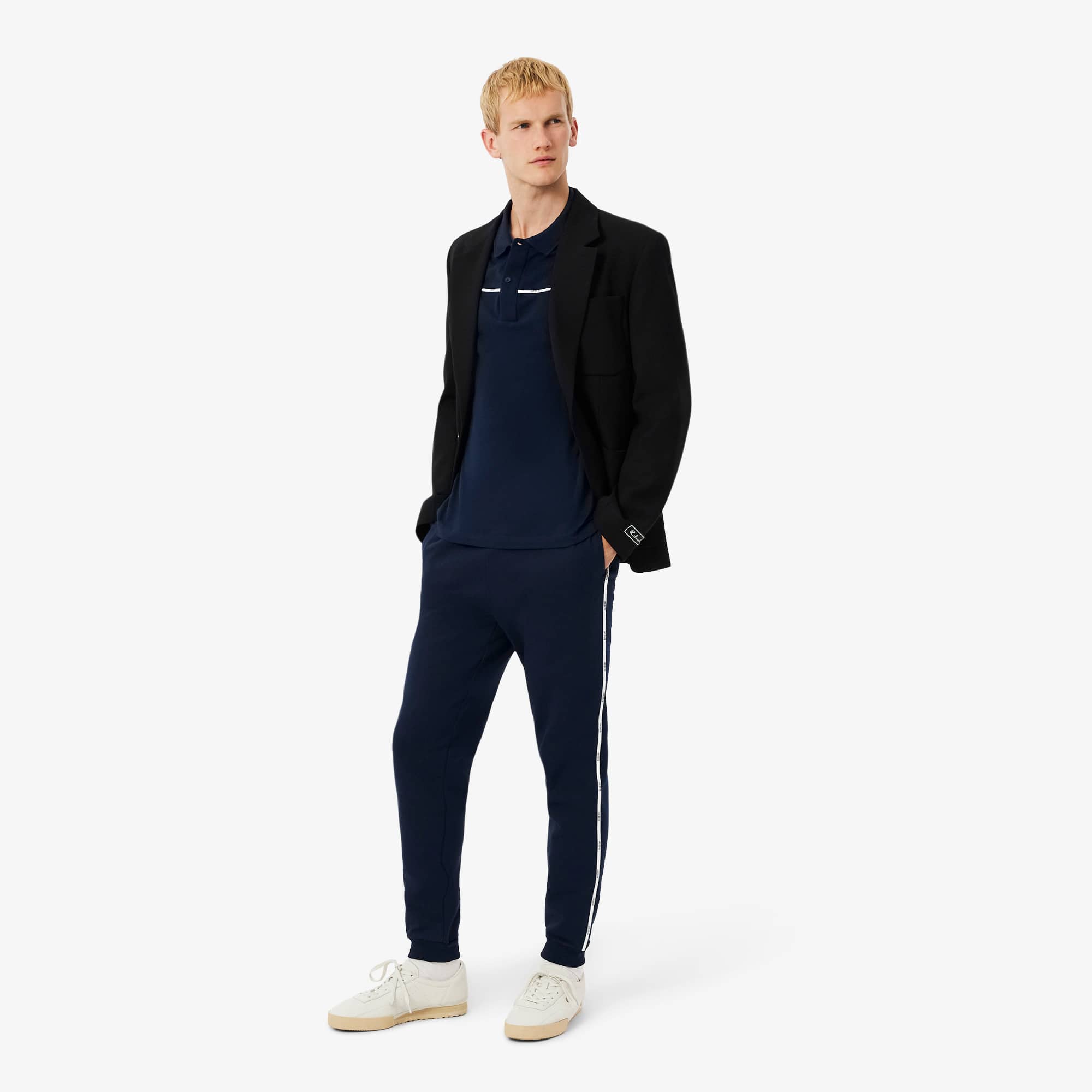 Men's Logo Trim Sweatpants - Navy Blue
