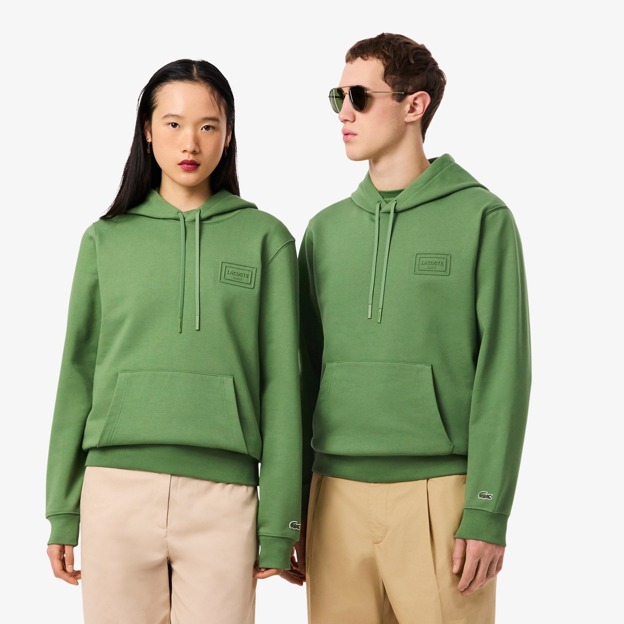 Embossed Branding Hoodie - Green