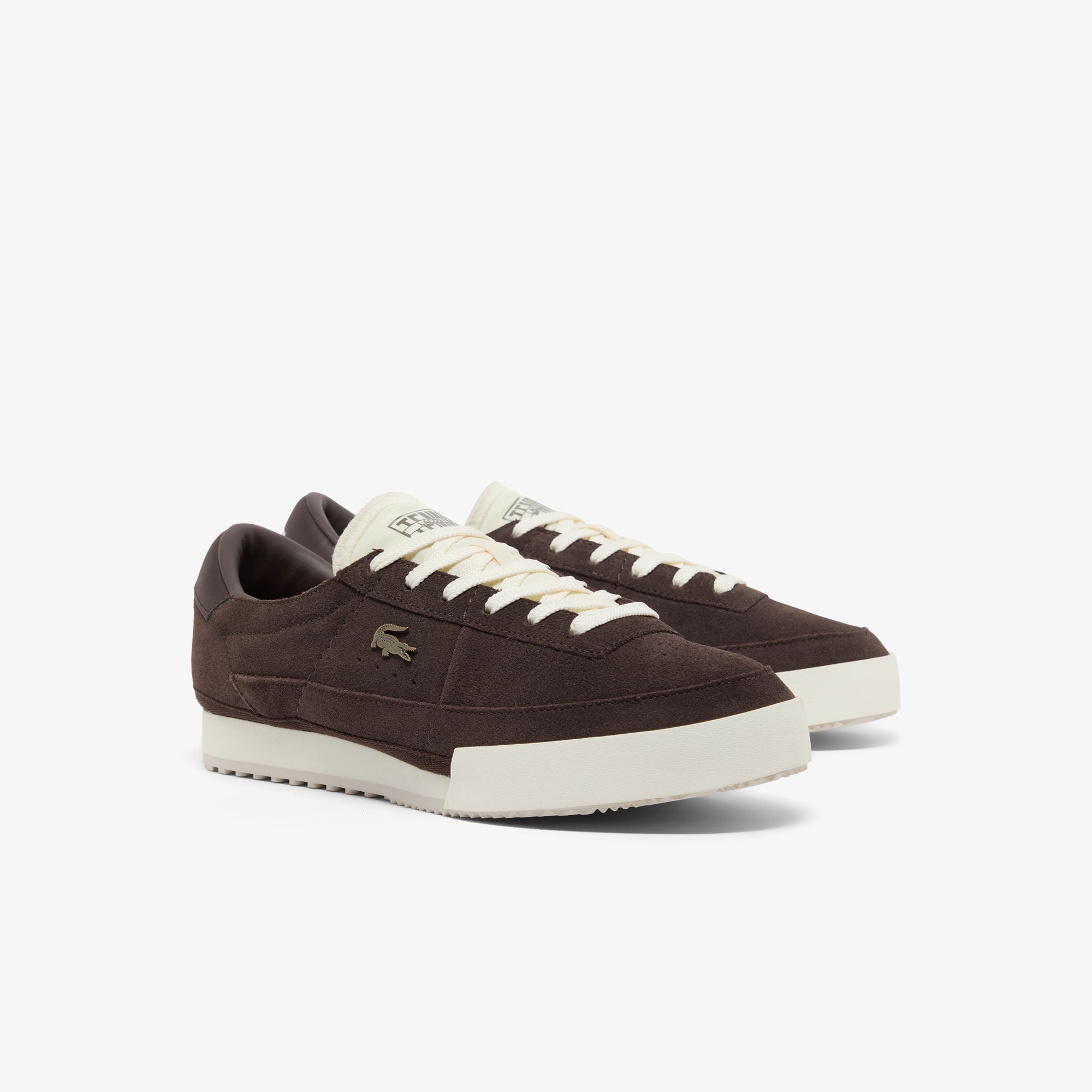 Men's Aura Suede Sneakers - DK BRW/OFF WHT