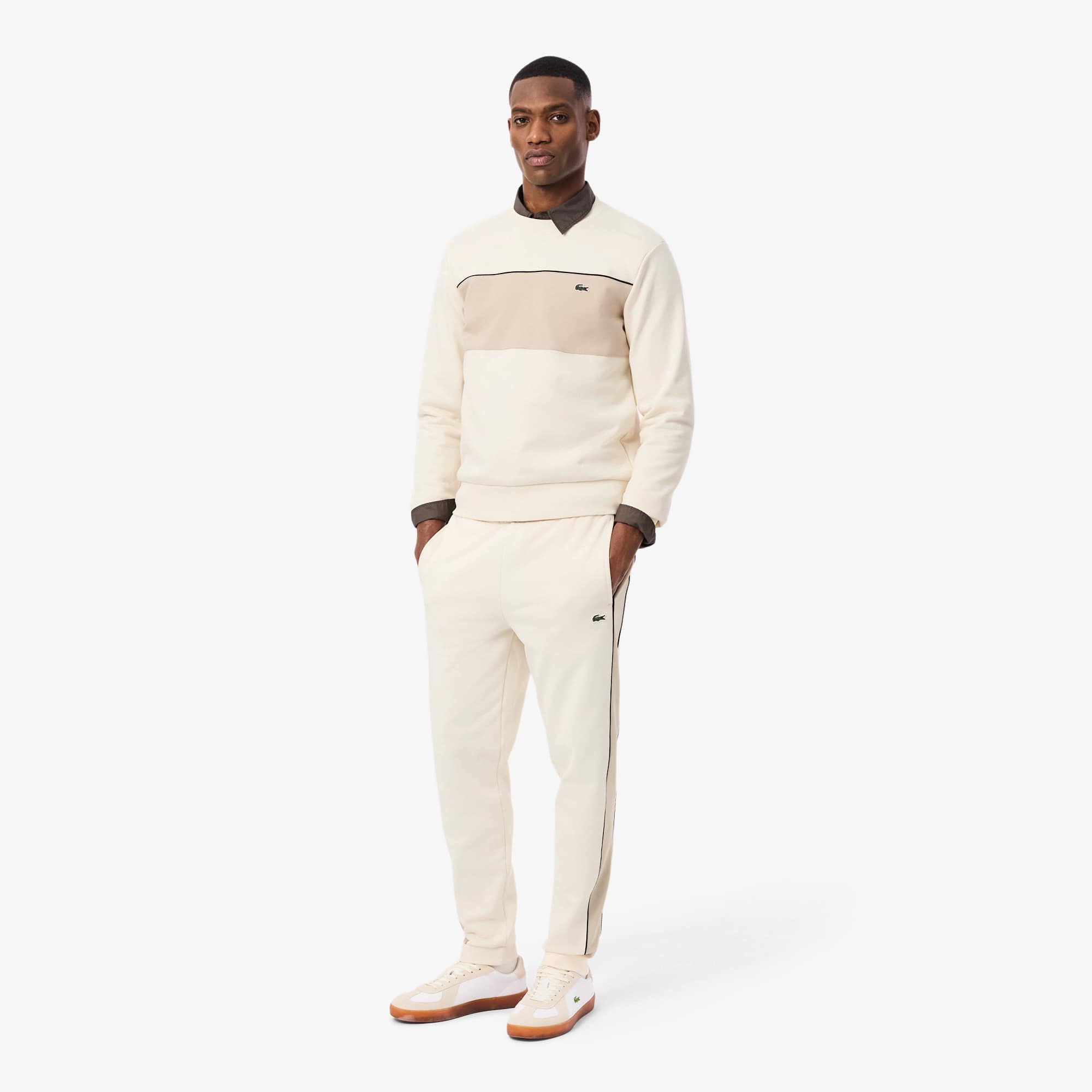 Tapered Leg Sweatpants - Beige