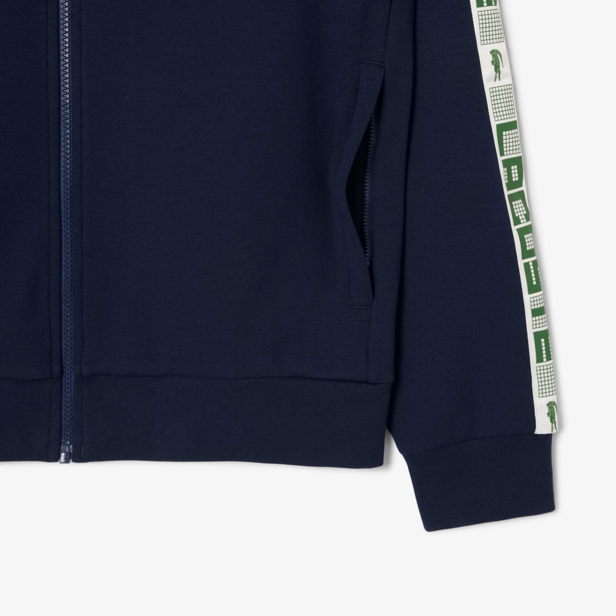 Men's Tennis Zip-Up Colorblock Sweatshirt - Navy Blue / Green