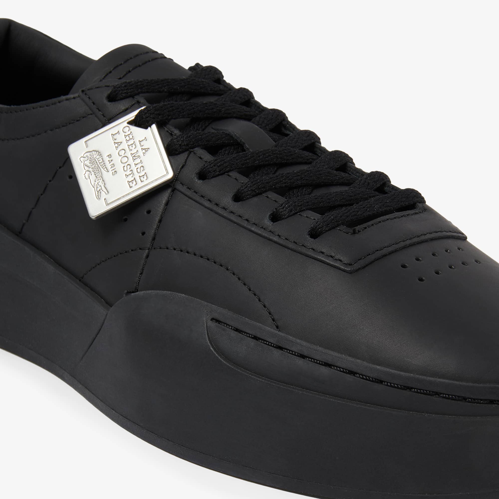 Men's Aura Club Leather Sneakers - BLK/BLK