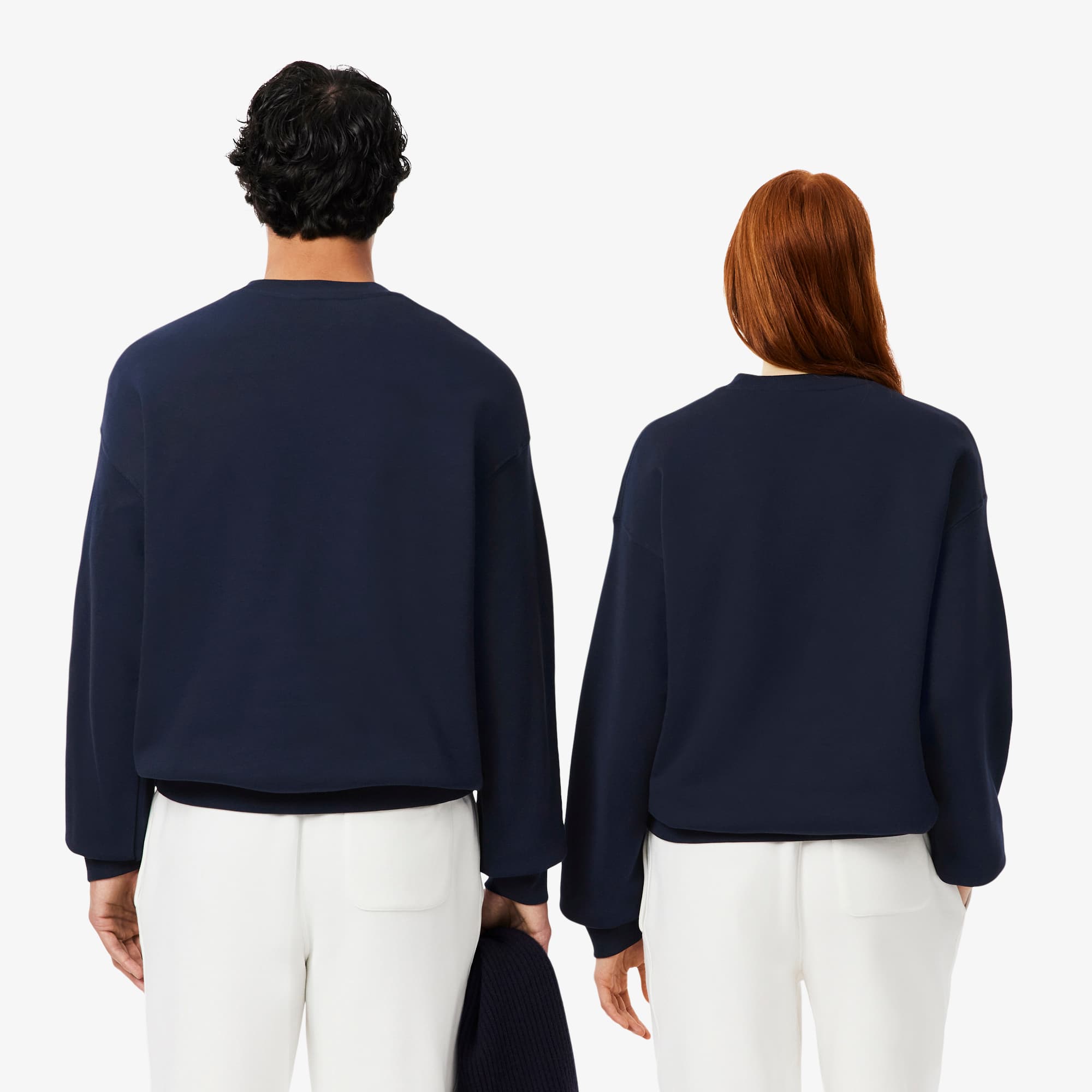 Unisex Loose Fit Heavy Fleece Sweatshirt - Navy Blue